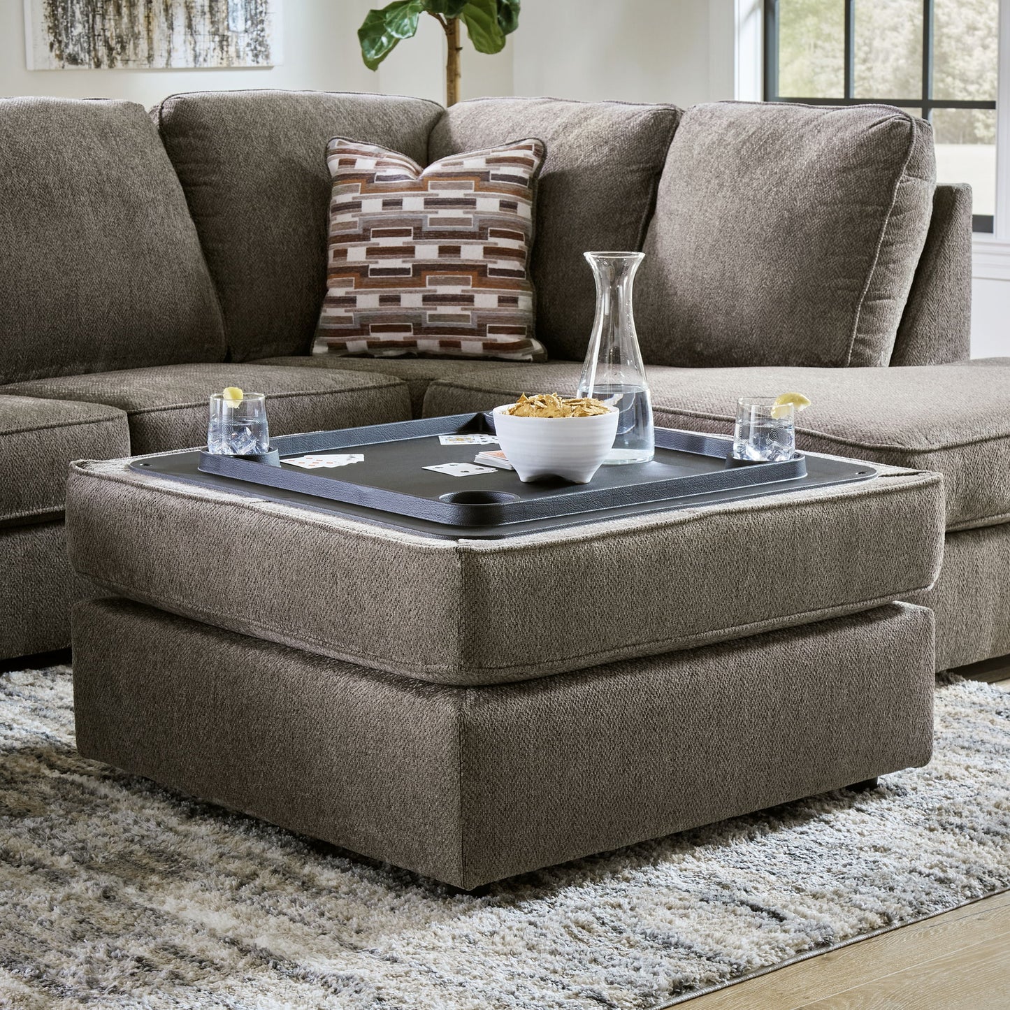 O'Phannon - Ottoman With Storage - Putty