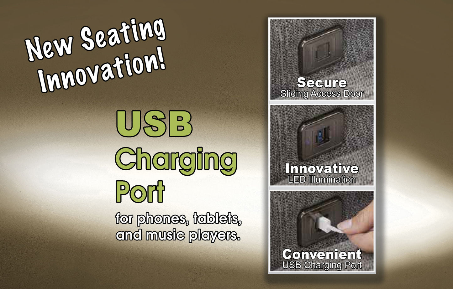 Cozy - Chaise With USB - Hornell Furniture Outlet