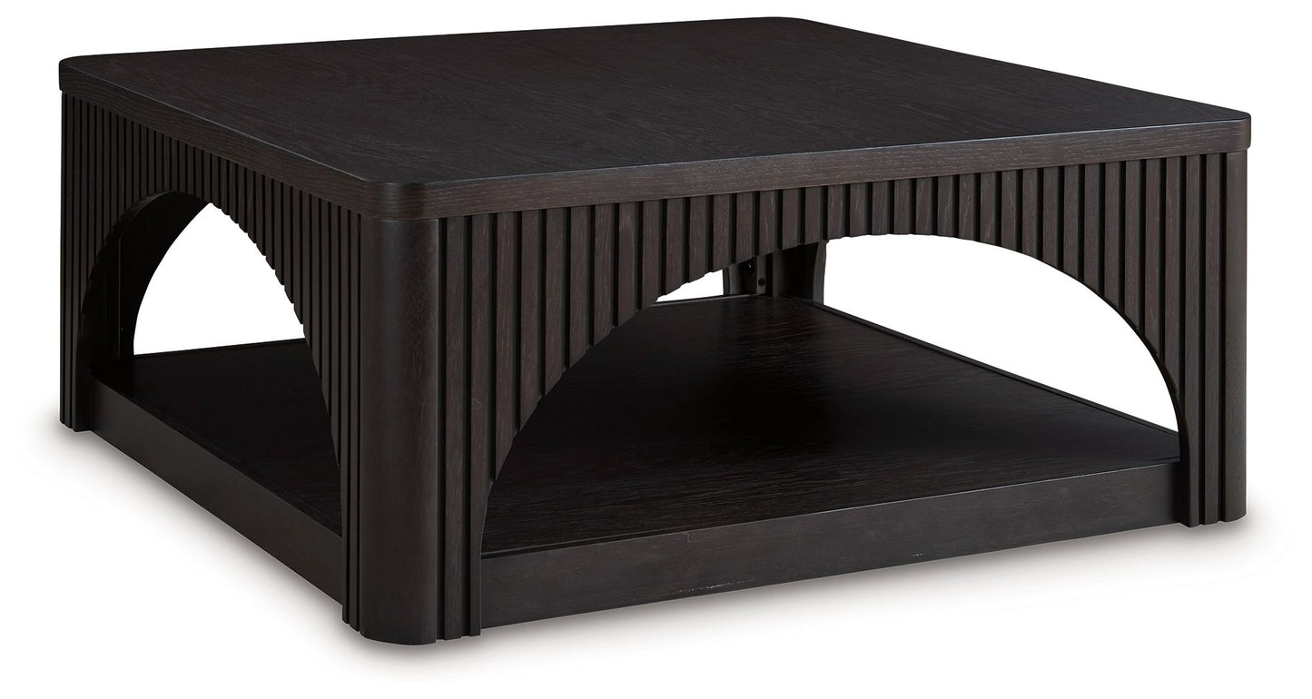 Yellink - Black - Square Cocktail Table - Hornell Furniture Outlet