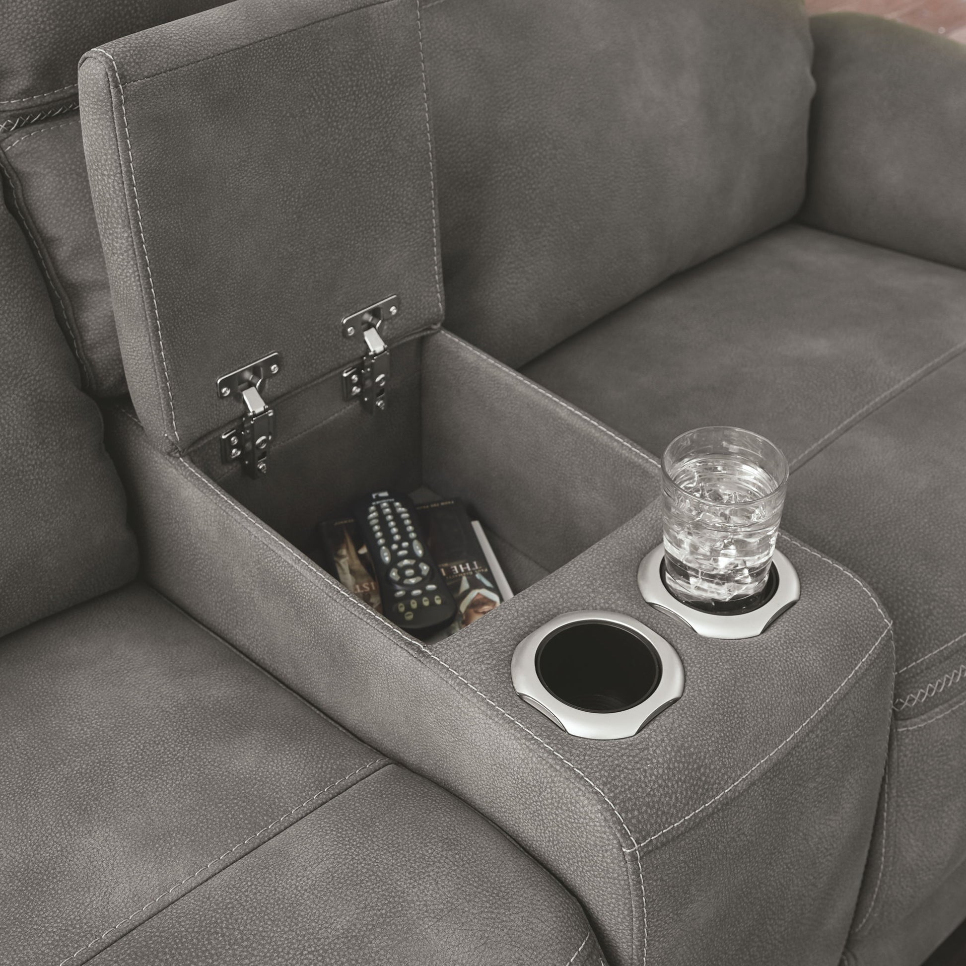 Next - Gen Durapella - Reclining Power Loveseat With Console - Hornell Furniture Outlet