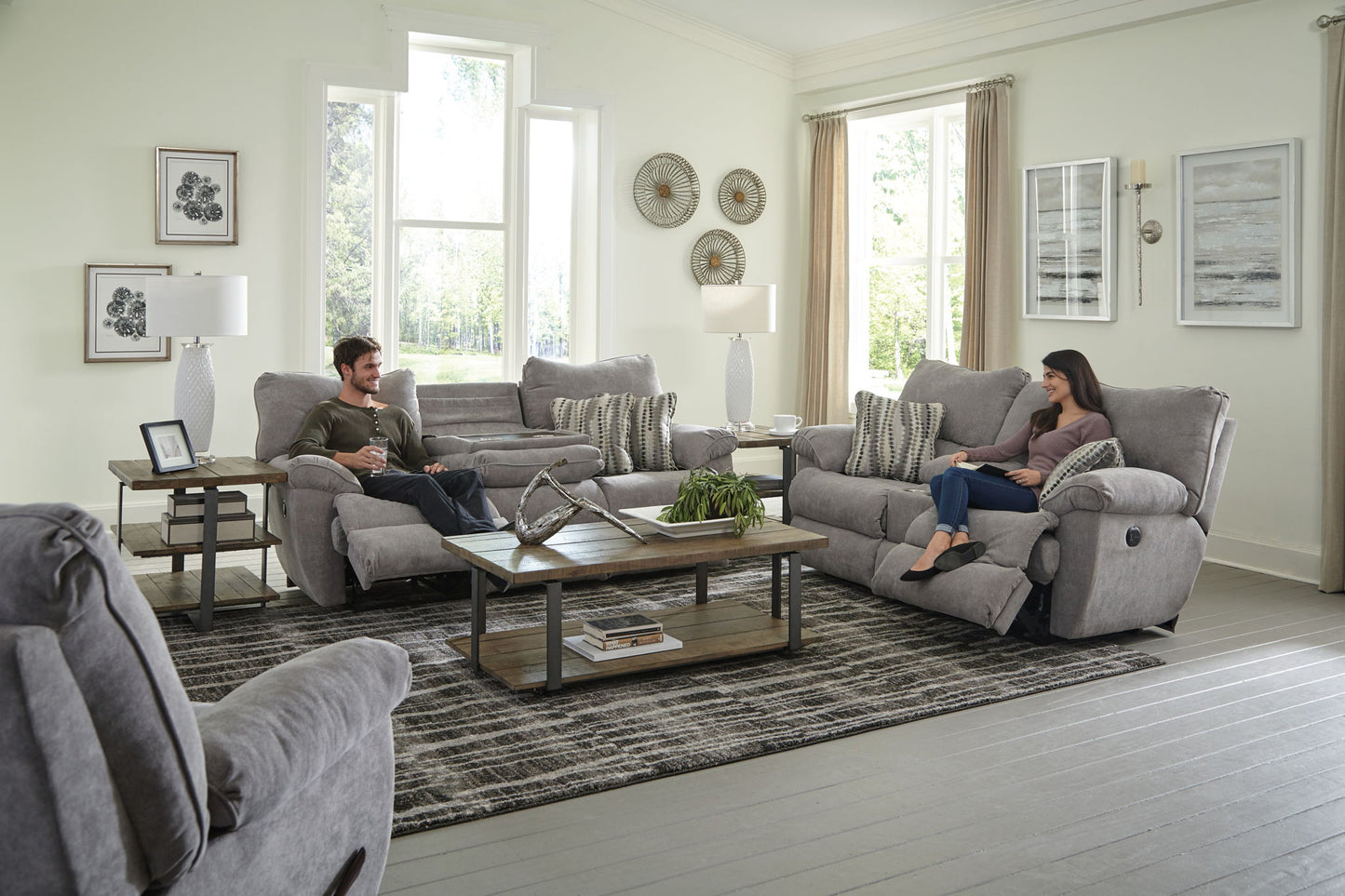 Sadler - Lay Flat Reclining Sofa - Hornell Furniture Outlet