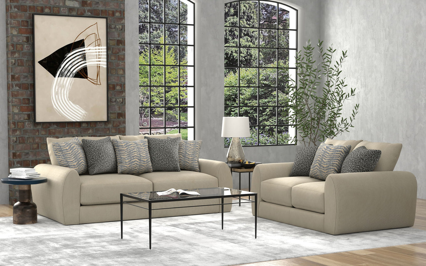 Ezra - Loveseat - Twine - Hornell Furniture Outlet