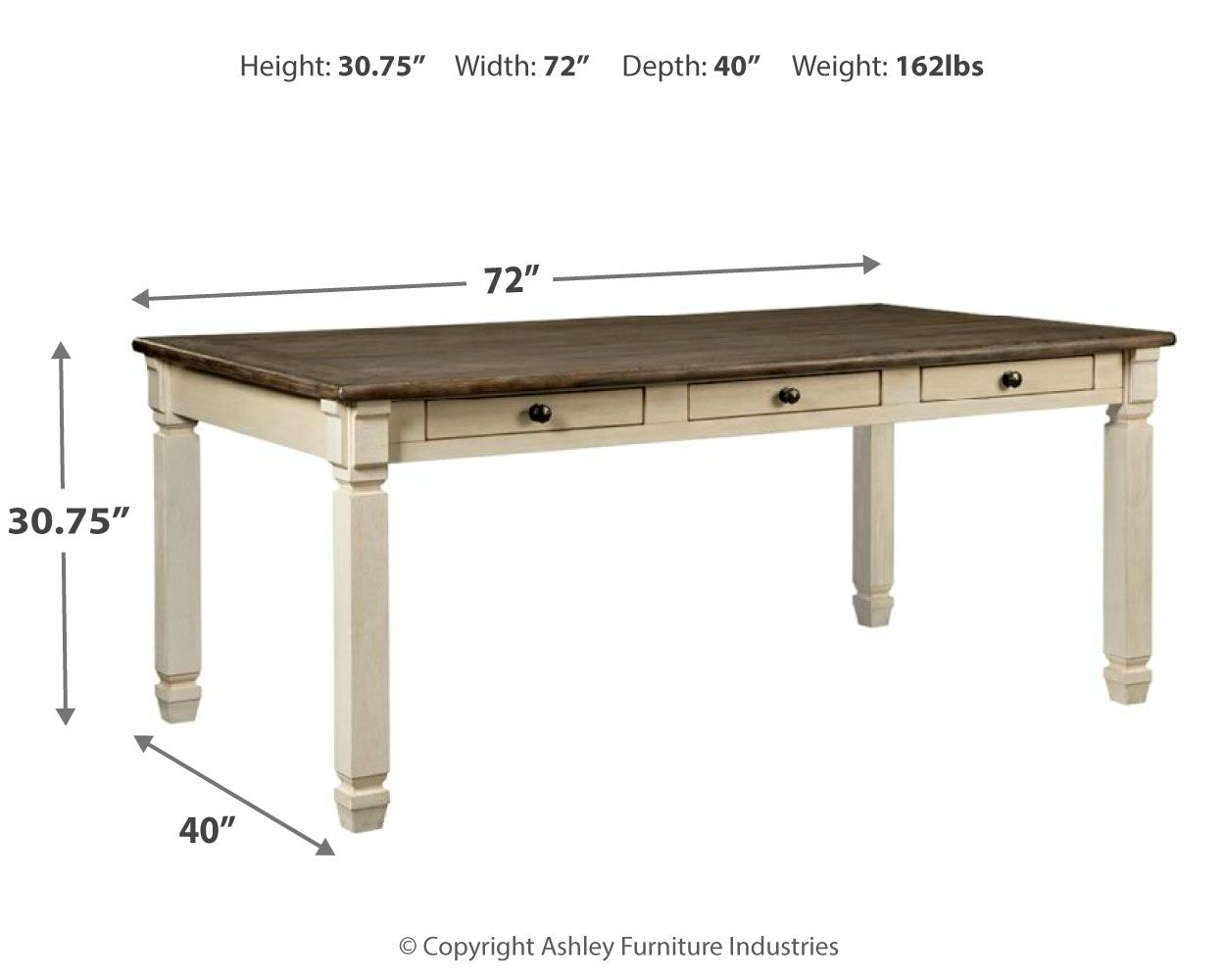 Bolanburg - Beige - Rectangular Dining Room Table - Hornell Furniture Outlet