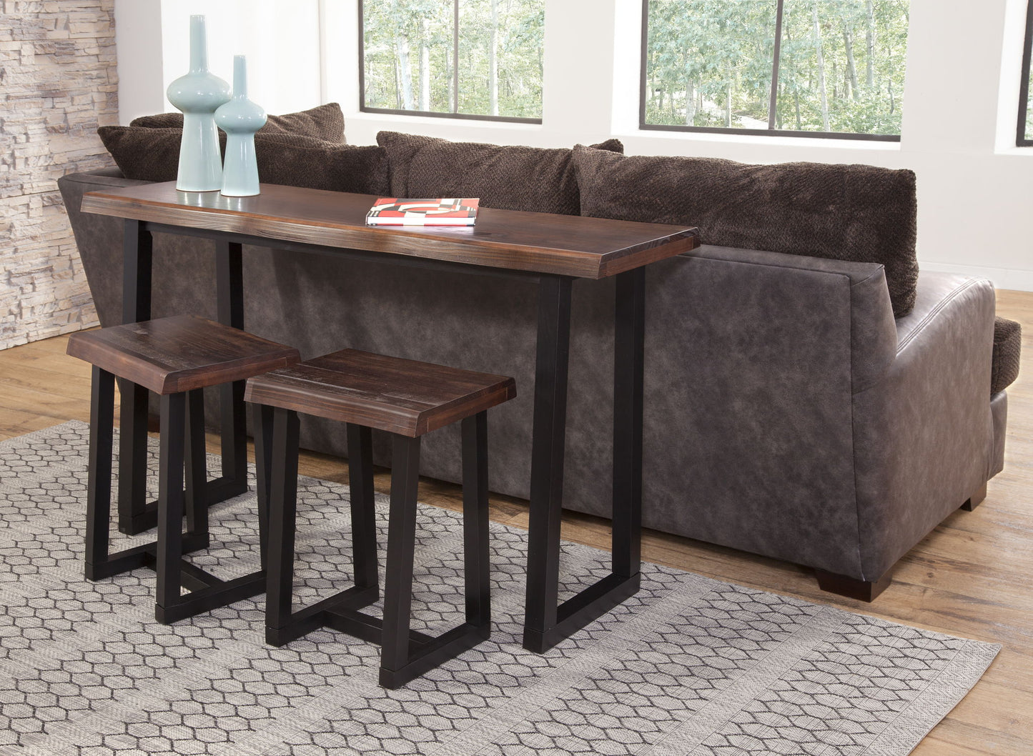 Jennings - Live Edge Bar Table - Brown - Hornell Furniture Outlet