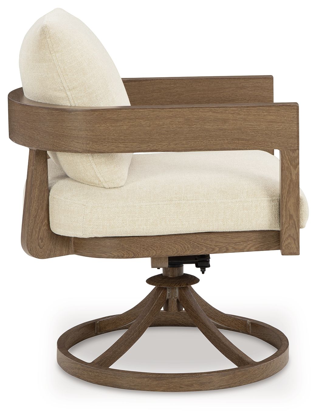 Serene Bay - Dark Brown / White - Swivel Chair With Cushion (Set of 2) - Hornell Furniture Outlet