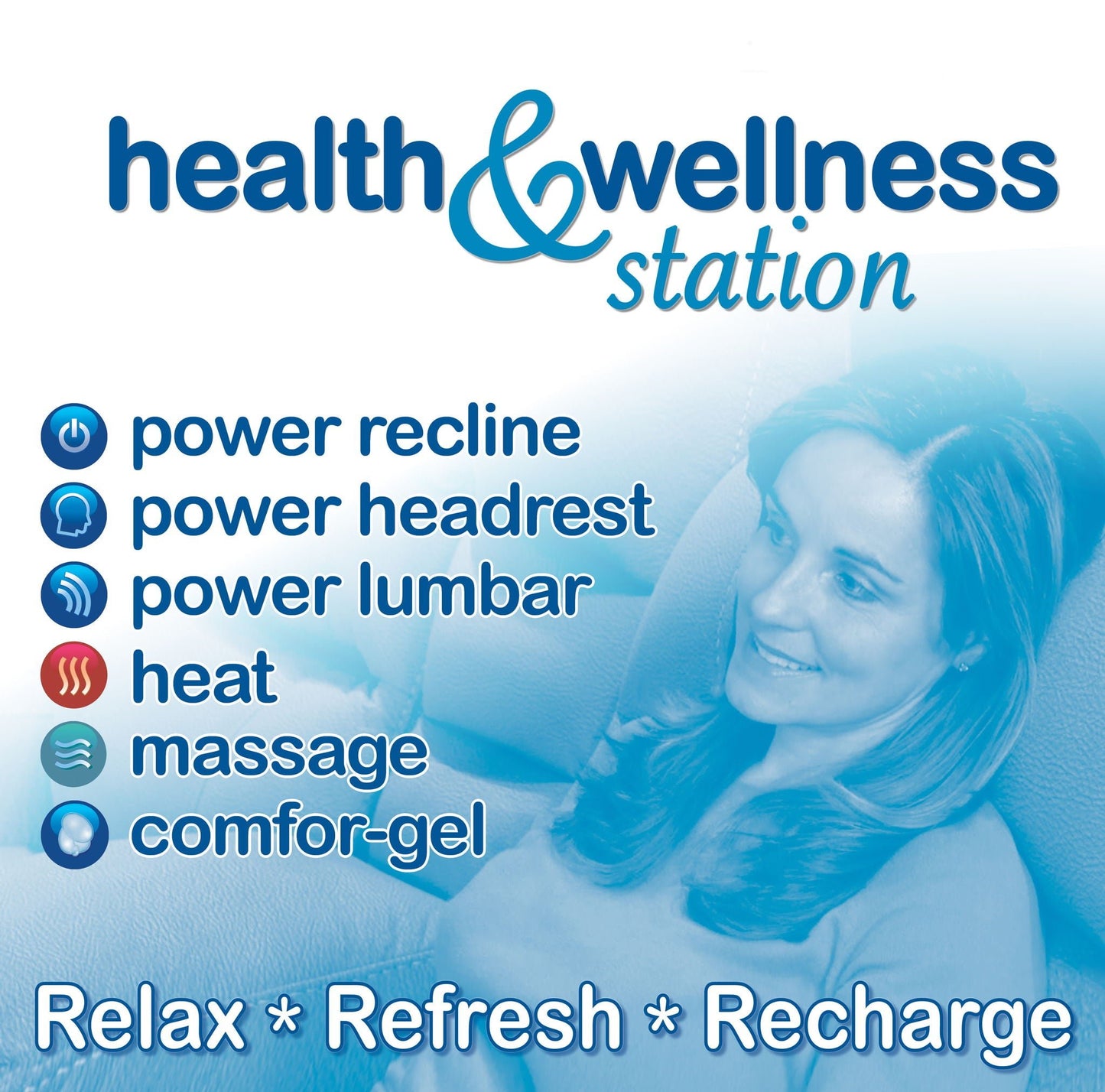 Paradise - Power Lift/Headrest/Lay Flat Recliner With CR3 Heat/Massage - Hornell Furniture Outlet