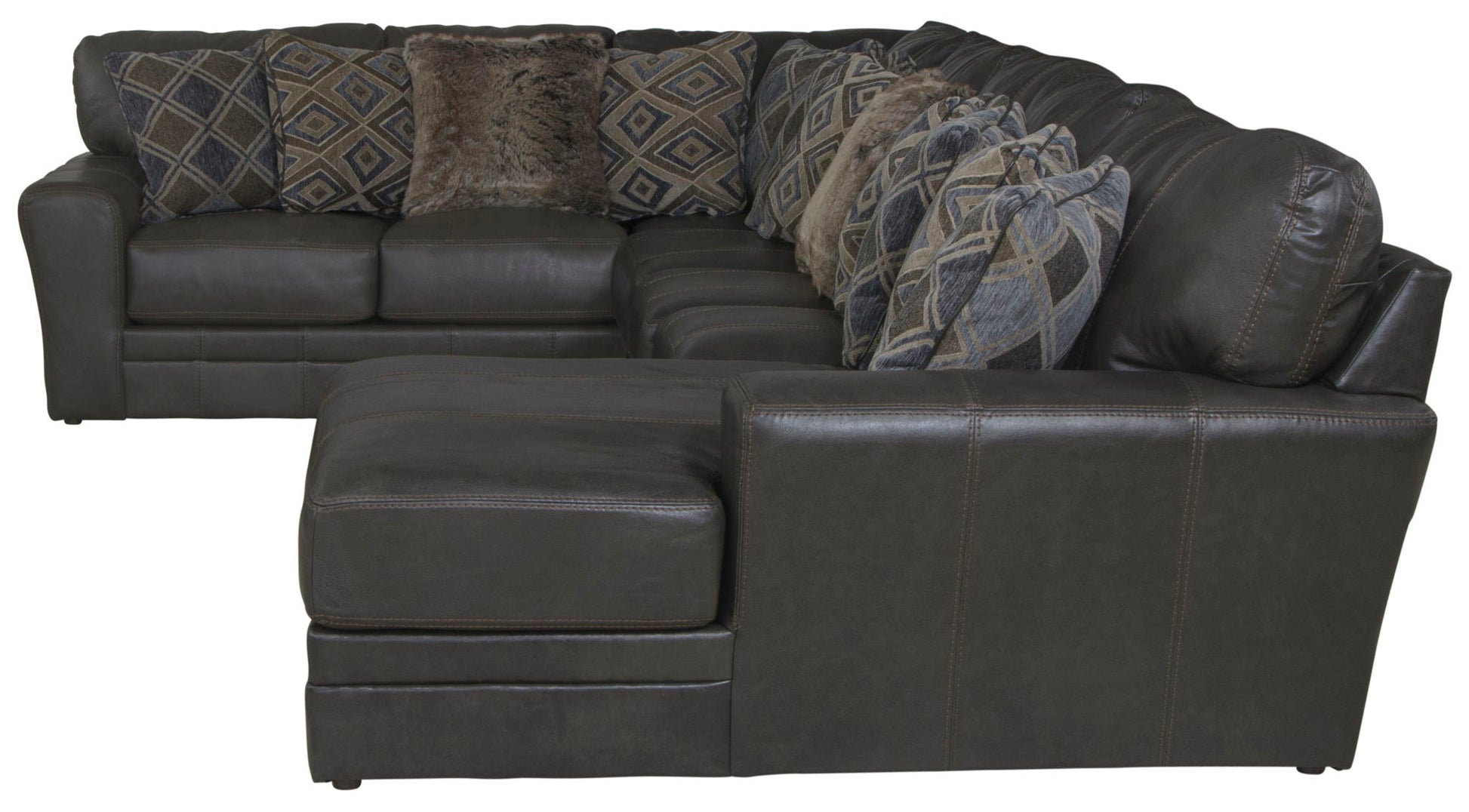Denali - Italian Leather Match Sectional - Hornell Furniture Outlet