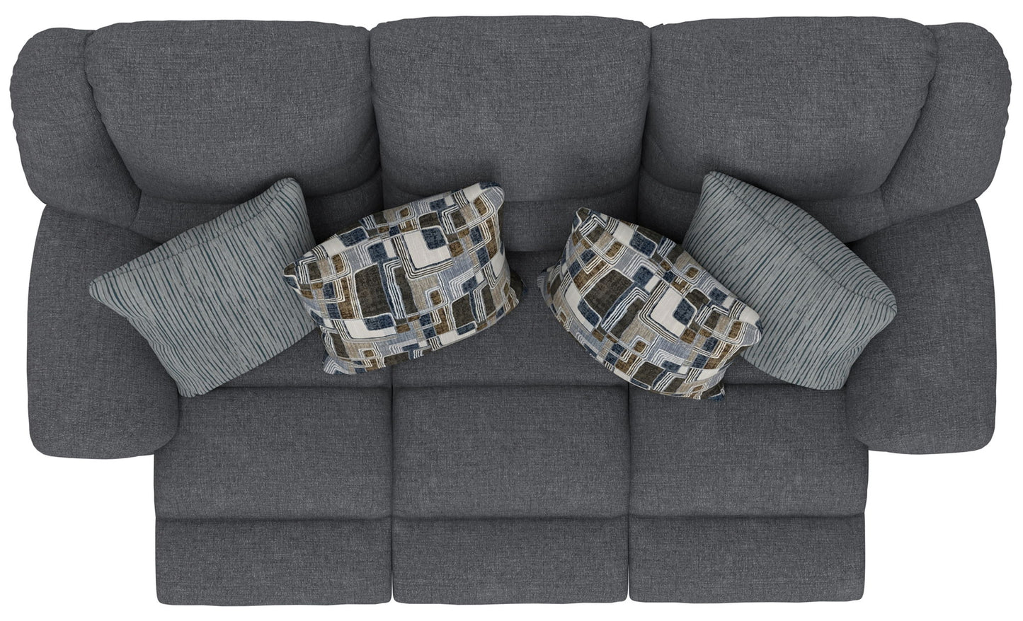 Trifecta - Sofa With 3 Recliners and Drop Down Table - Hornell Furniture Outlet
