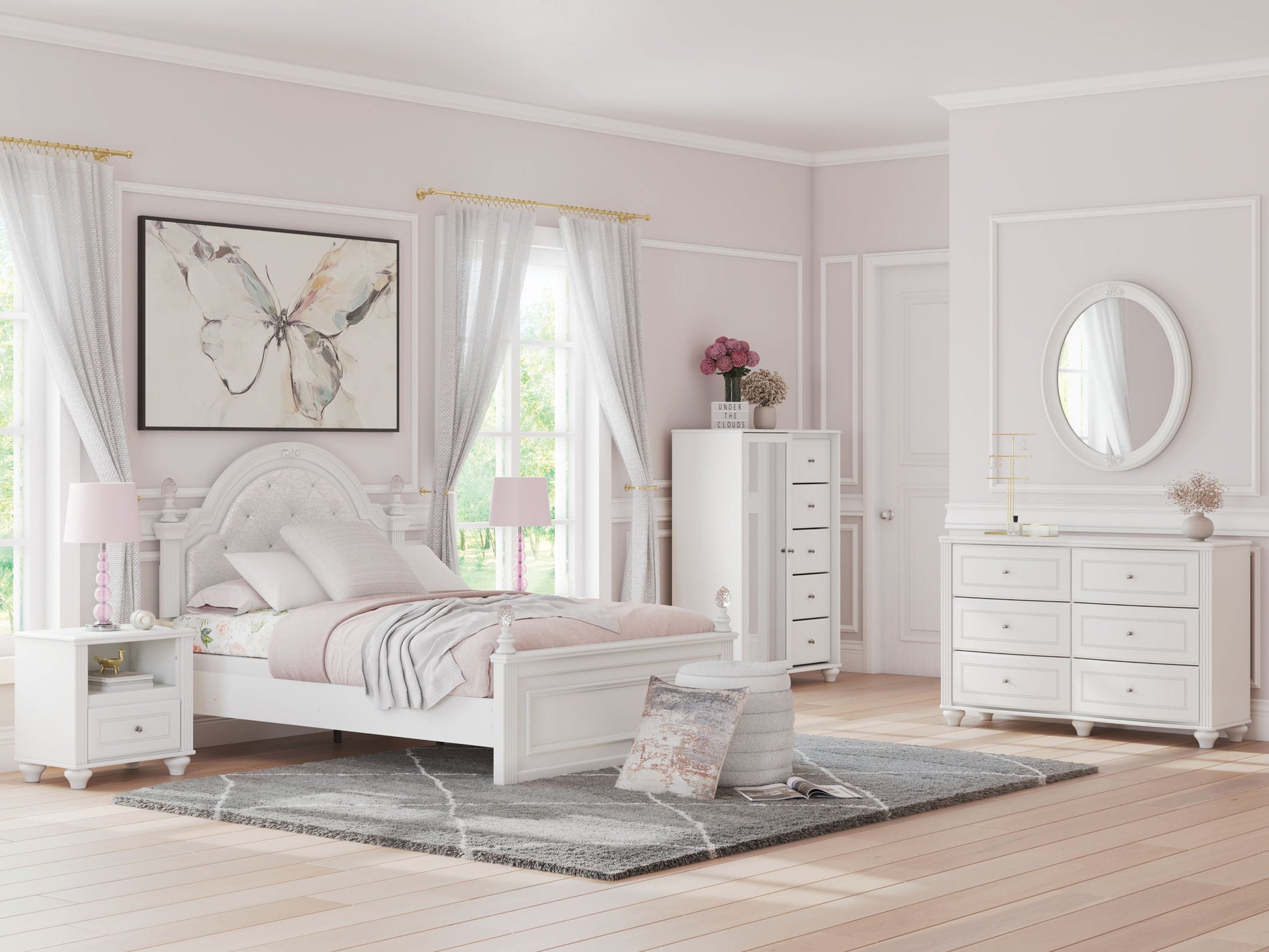 Kozlani - Bedroom Mirror - White - Hornell Furniture Outlet
