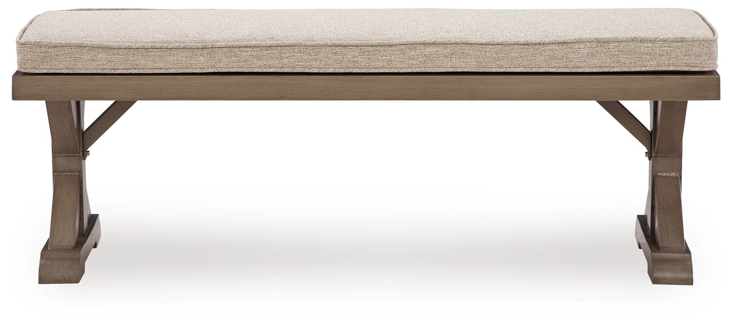 Laguna Heights - Bench With Cushion - Beige - Hornell Furniture Outlet