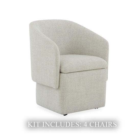 Accent Dining - Accent Storage Dining Chair With Casters - Hornell Furniture Outlet