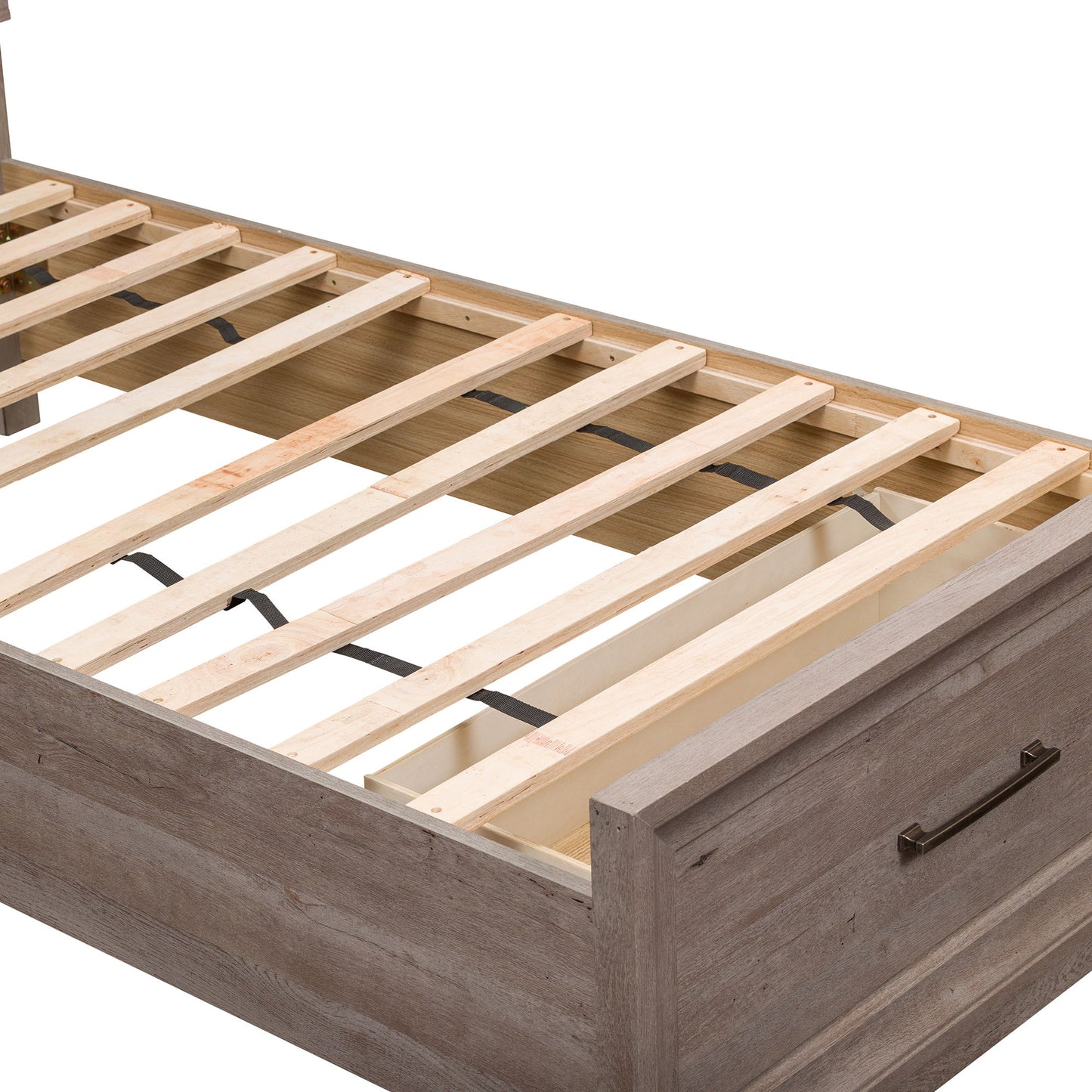 Horizons - Twin Storage Bed - Medium Gray - Hornell Furniture Outlet