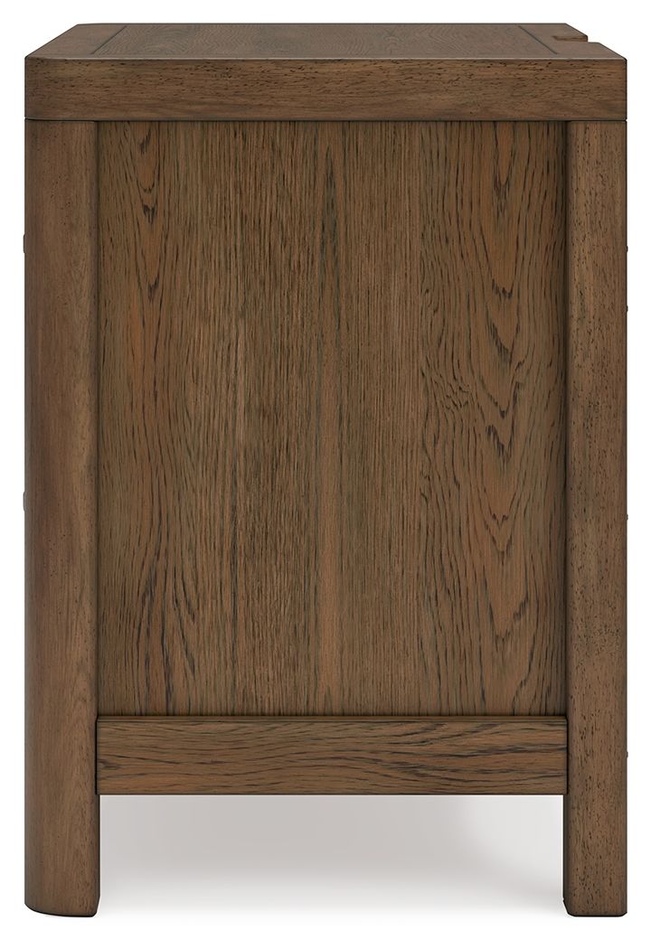 Cabalynn - Light Brown - Two Drawer Night Stand - Hornell Furniture Outlet