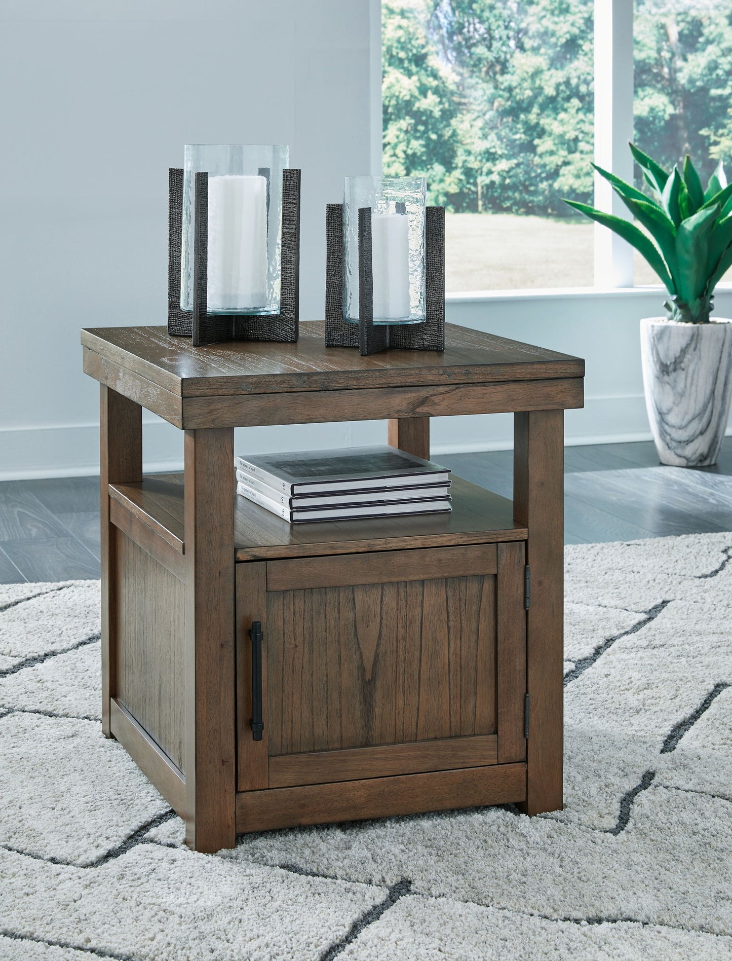 Boardernest - Brown - Rectangular End Table - Hornell Furniture Outlet