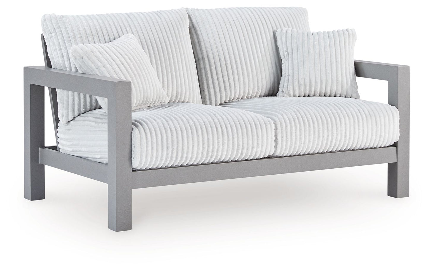 Hurley Park - Gray - Loveseat With Cushion - Hornell Furniture Outlet
