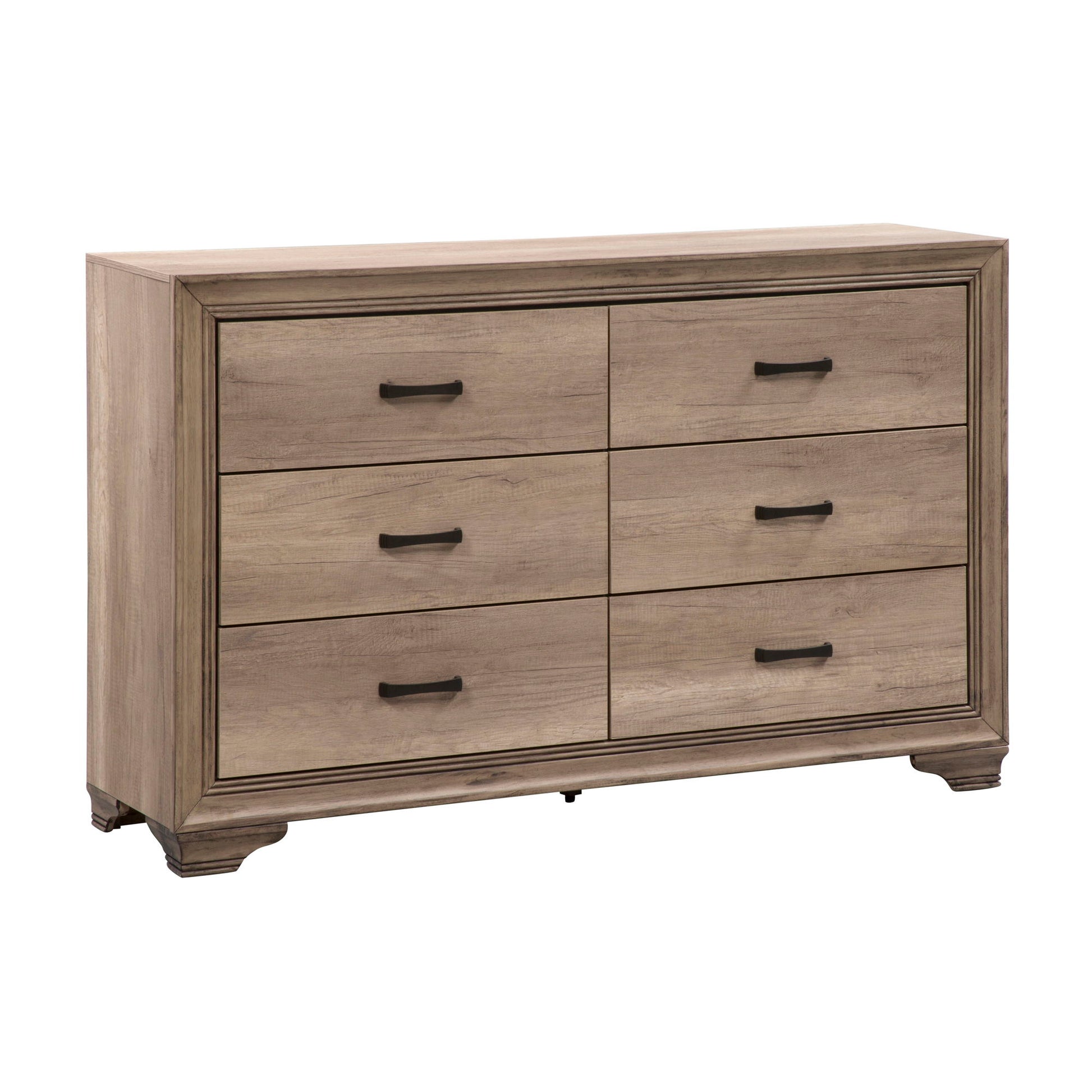 Sun Valley - 6 Drawer Dresser - Light Brown - Hornell Furniture Outlet