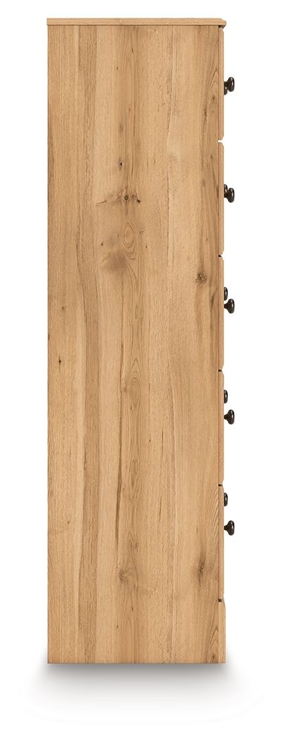 Aleaport - Warm Brown - Five Drawer Chest - Hornell Furniture Outlet