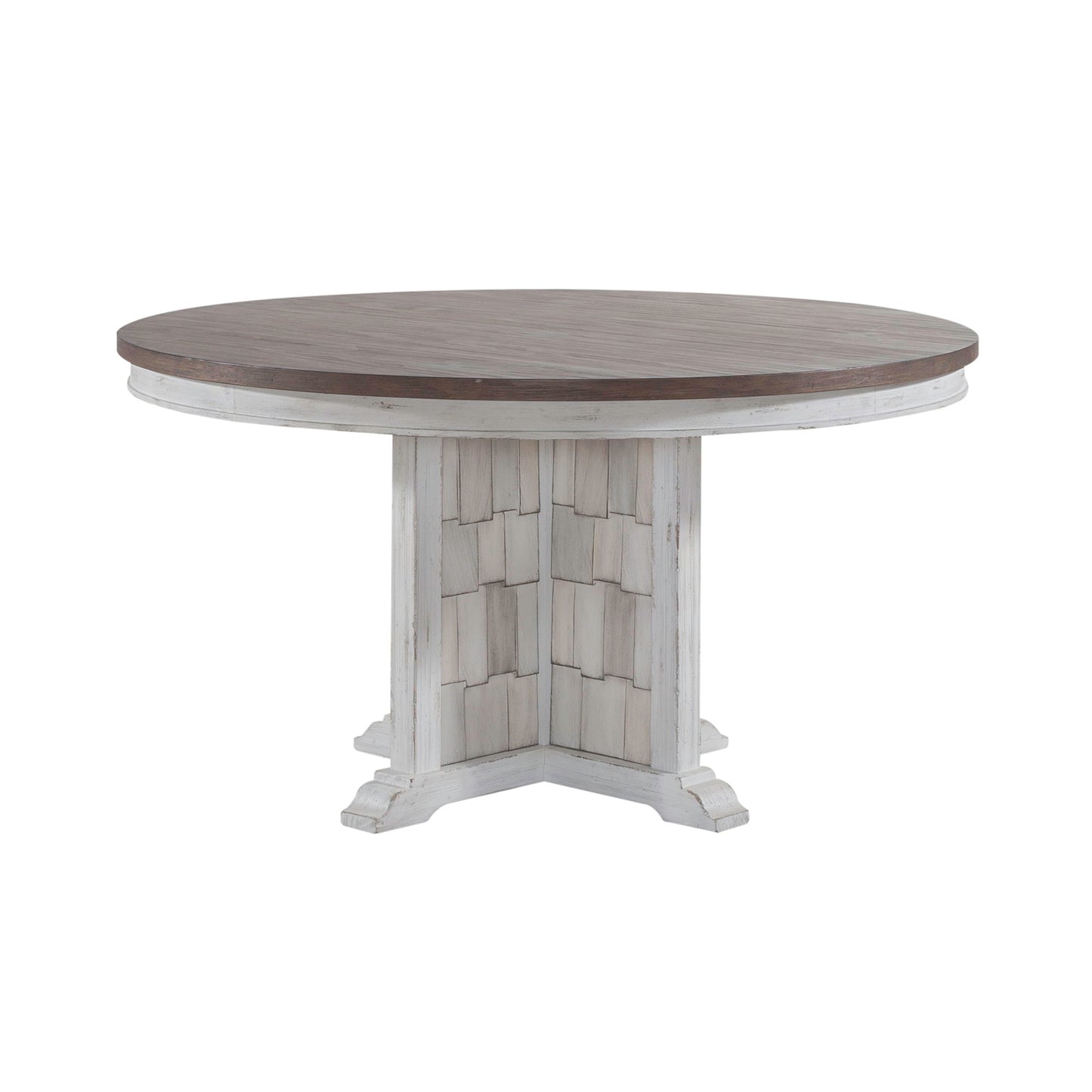 River Place - Pedestal Table - White - Hornell Furniture Outlet