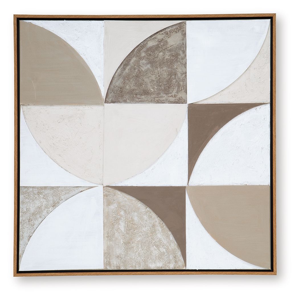 Harelman - Tan / Taupe / White - Wall Art - Hornell Furniture Outlet