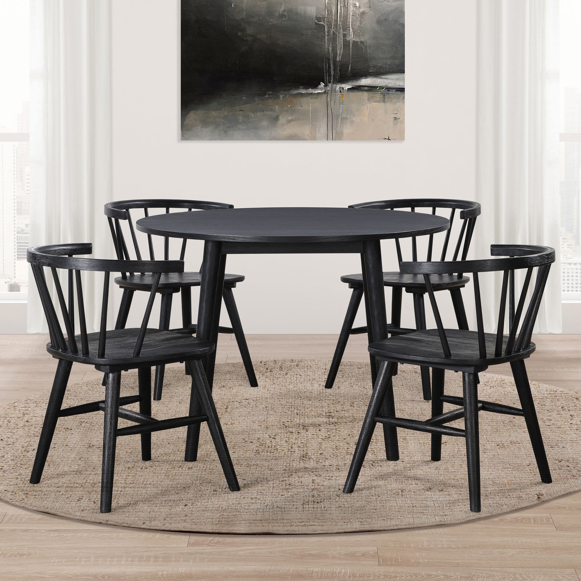 Willow - 5 Piece Round Dining Set - Hornell Furniture Outlet