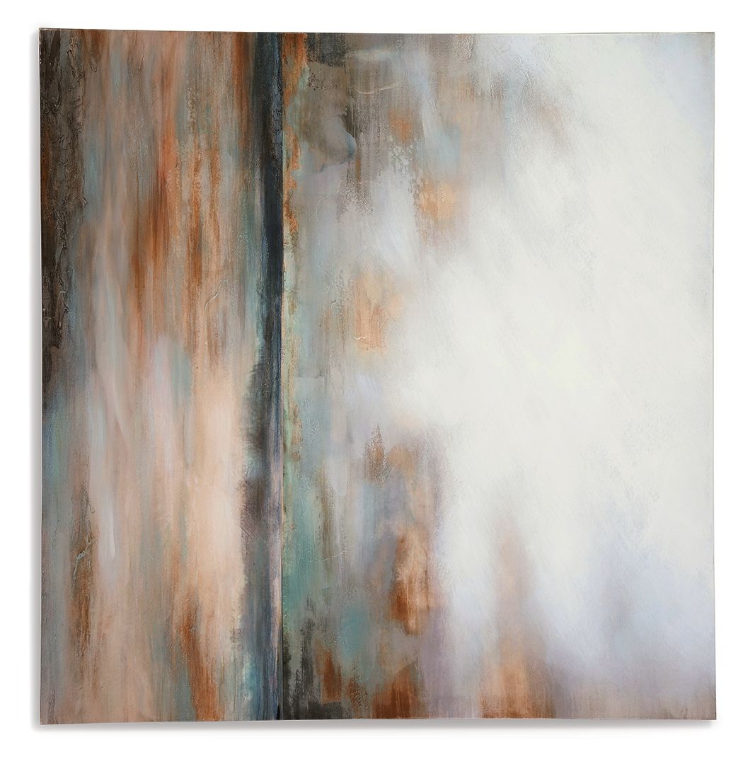 Weatheridge - Grey / Gold - Wall Art - Hornell Furniture Outlet