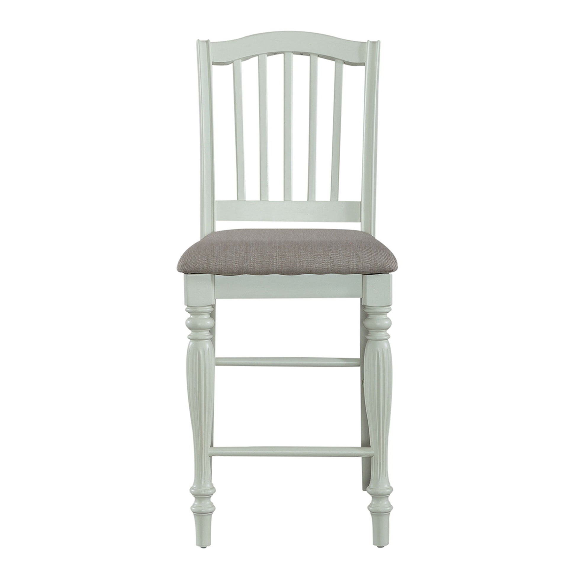 Cumberland Creek - Slat Back Counter Chair - White - Hornell Furniture Outlet