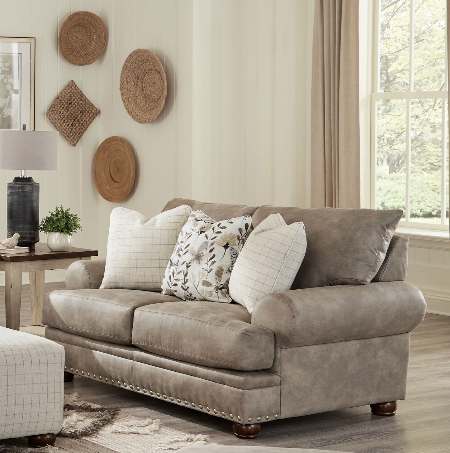 Briarcliff - Loveseat - Pebble - Hornell Furniture Outlet