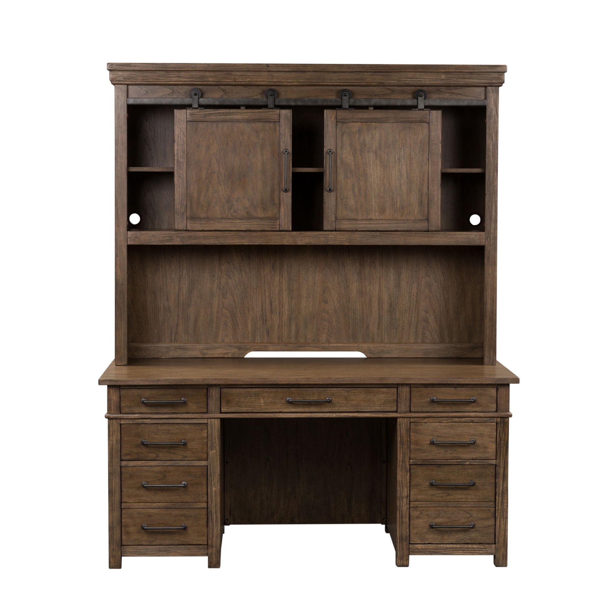 Sonoma Road - Credenza & Hutch - Light Brown - Hornell Furniture Outlet