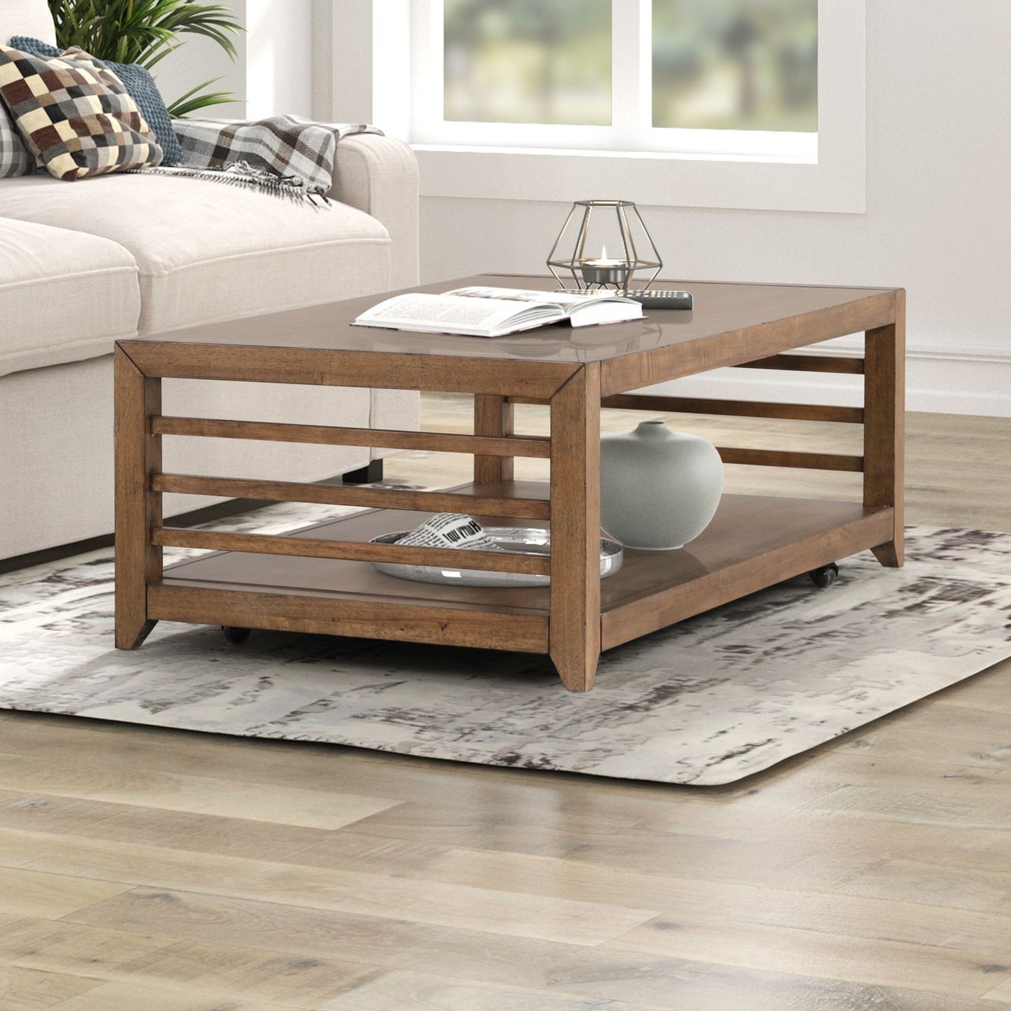 Shaker Lakes - Cocktail Table - Brown - Hornell Furniture Outlet