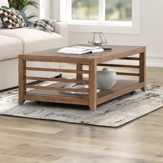 Shaker Lakes - Cocktail Table - Brown - Hornell Furniture Outlet