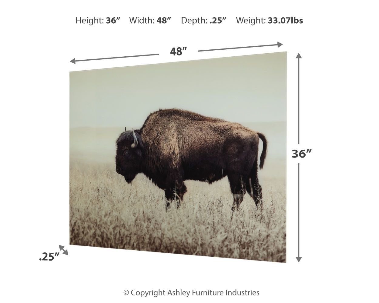 Brutus - Sepia - Wall Art - Hornell Furniture Outlet