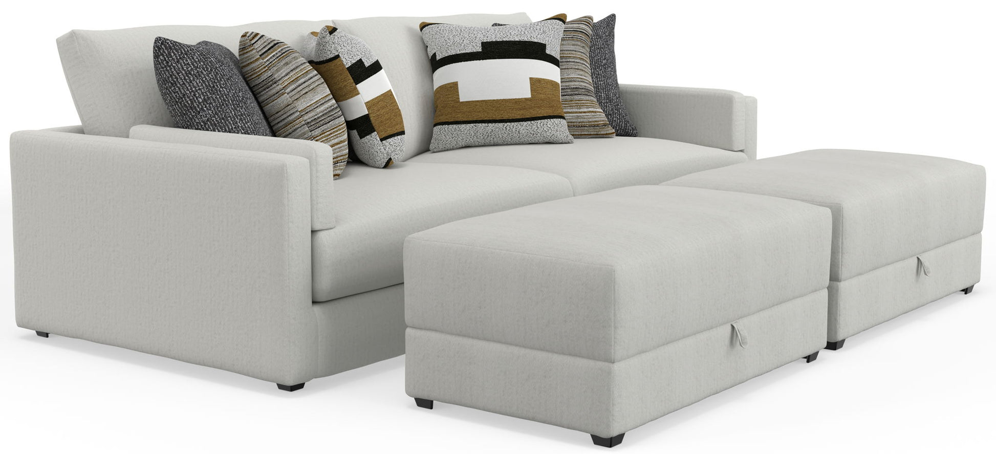 Trevor - Extra Deep Oversized Sofa With Included Storage Cocktail Ottoman - Hornell Furniture Outlet