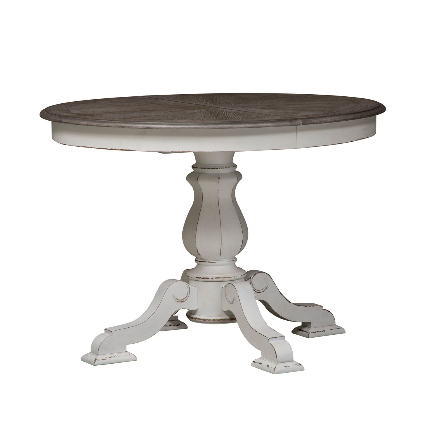 Magnolia Manor - Pedestal Table - White - Hornell Furniture Outlet