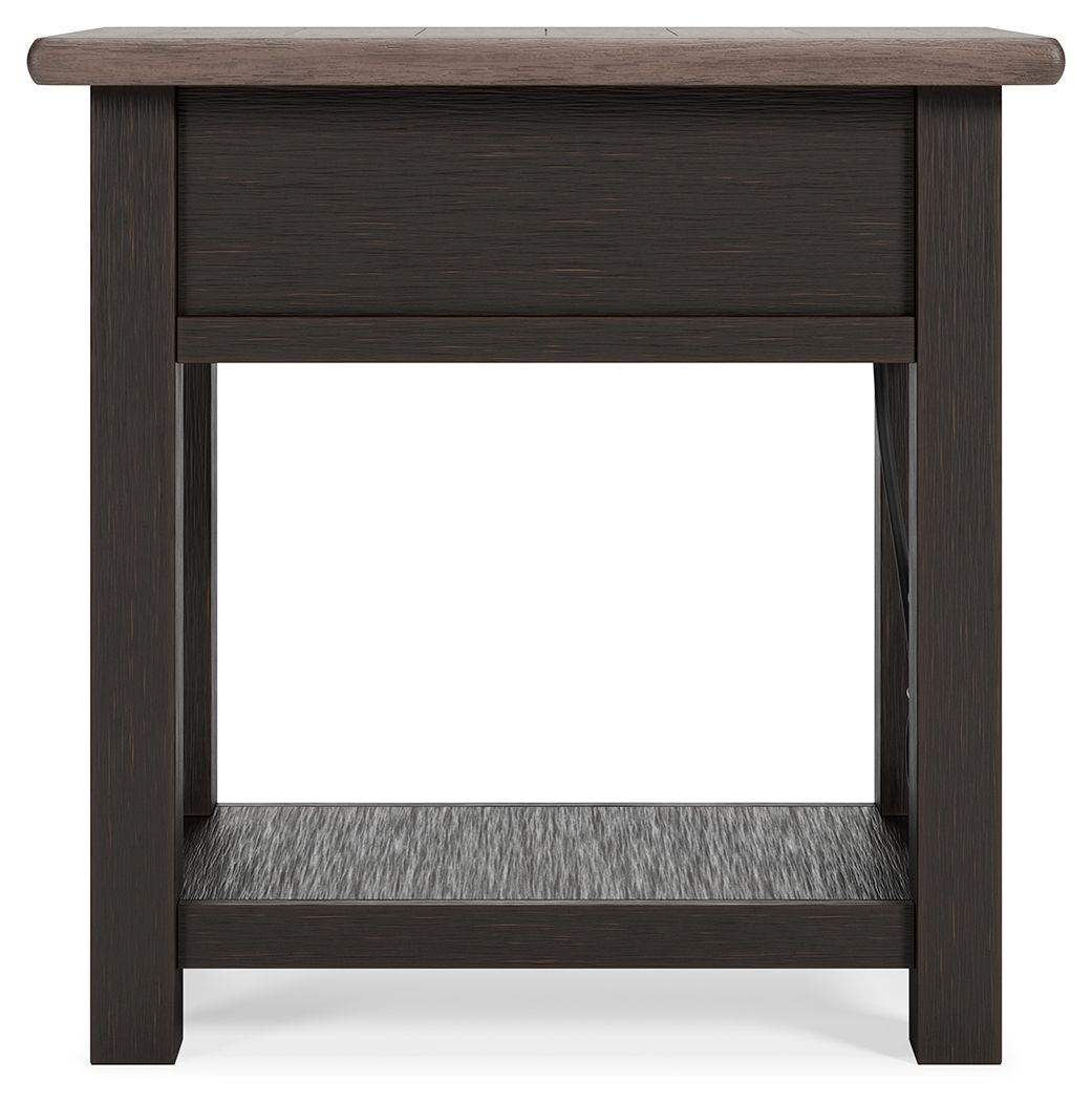Tyler Creek - Black / Gray - Chair Side End Table - Hornell Furniture Outlet