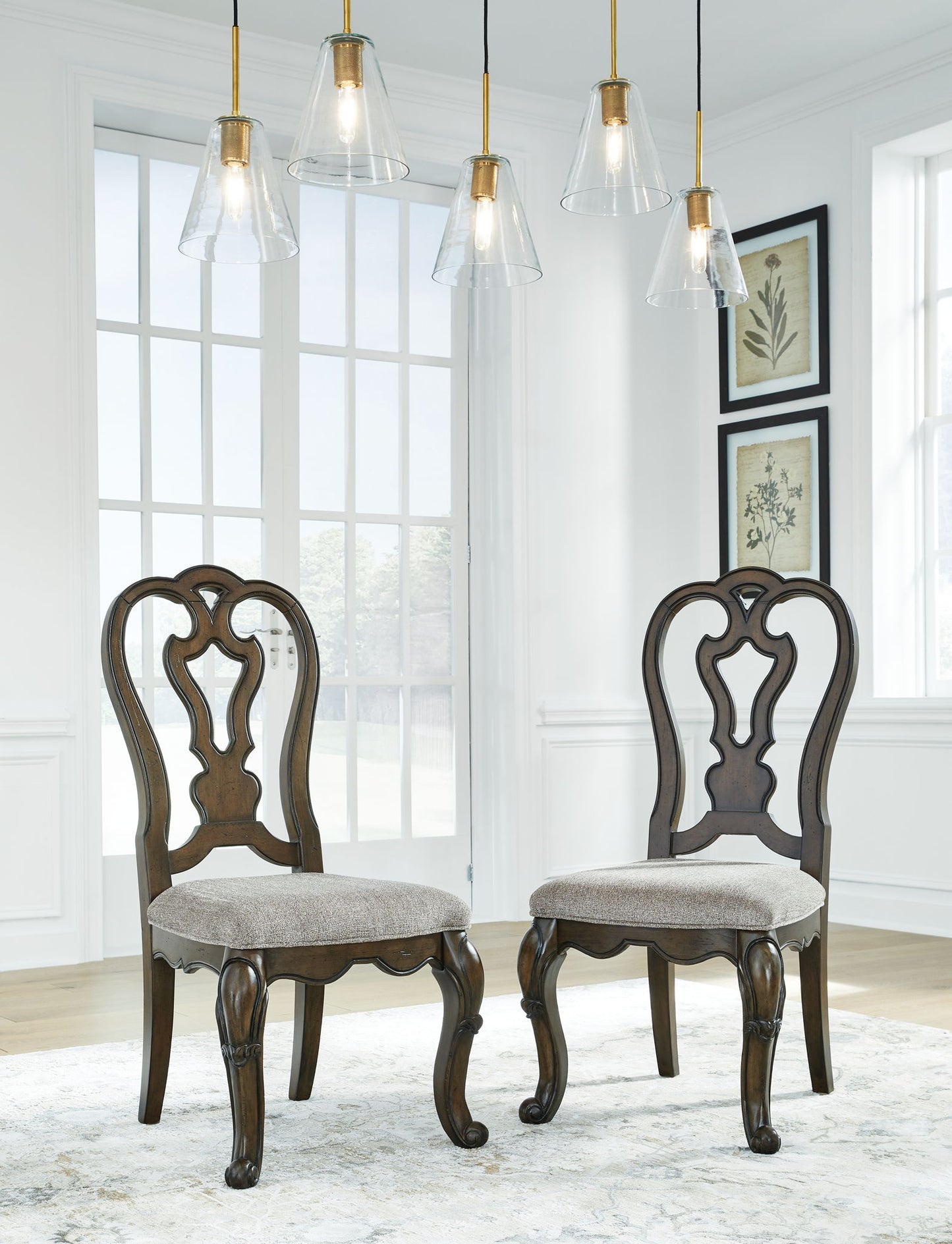 Maylee - Dark Brown - Dining Upholstered Side Chair (Set of 2) - Hornell Furniture Outlet