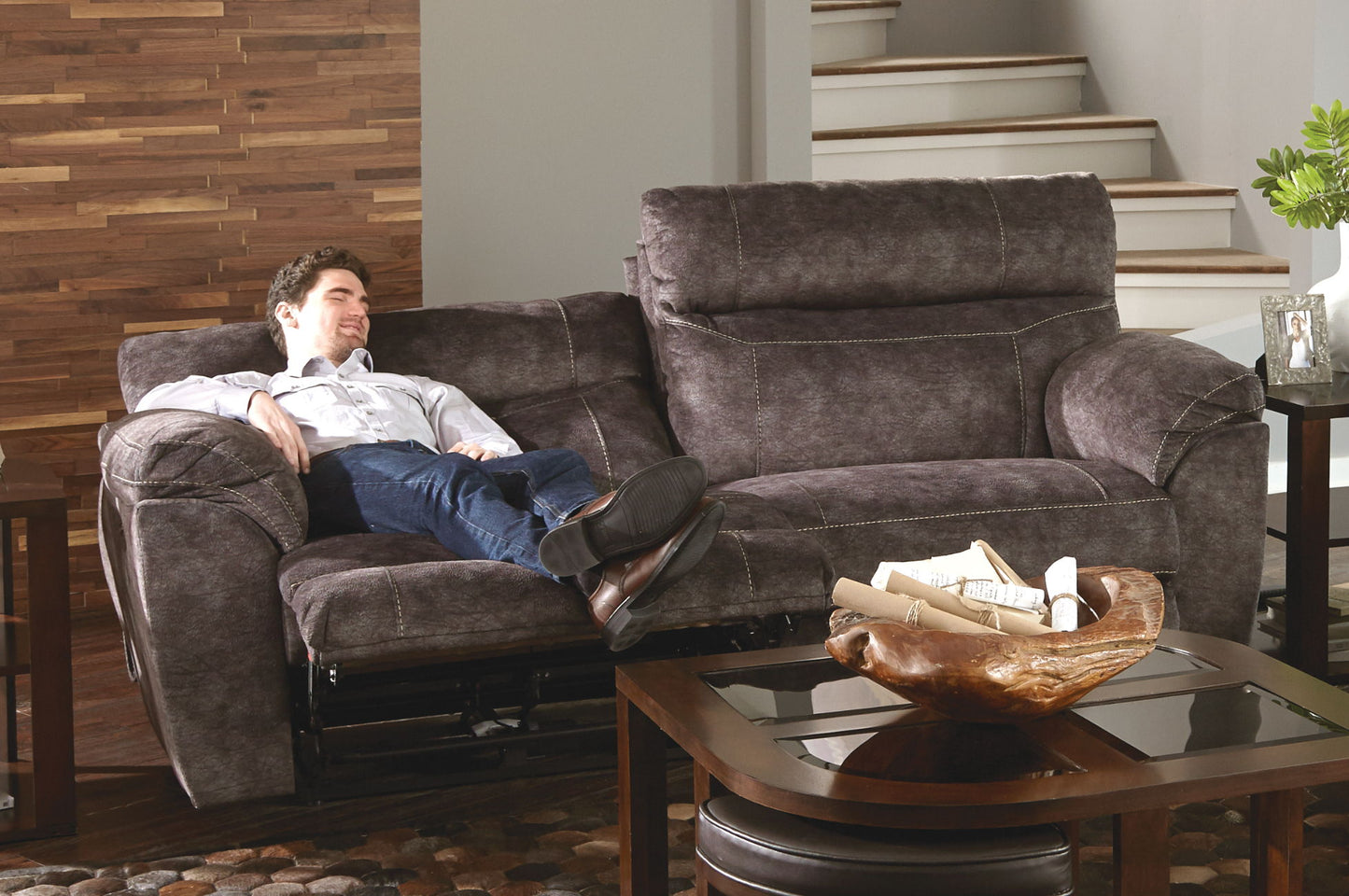 Sedona - Power Headrest With Lumbar Lay Flat Reclining Sofa - Hornell Furniture Outlet