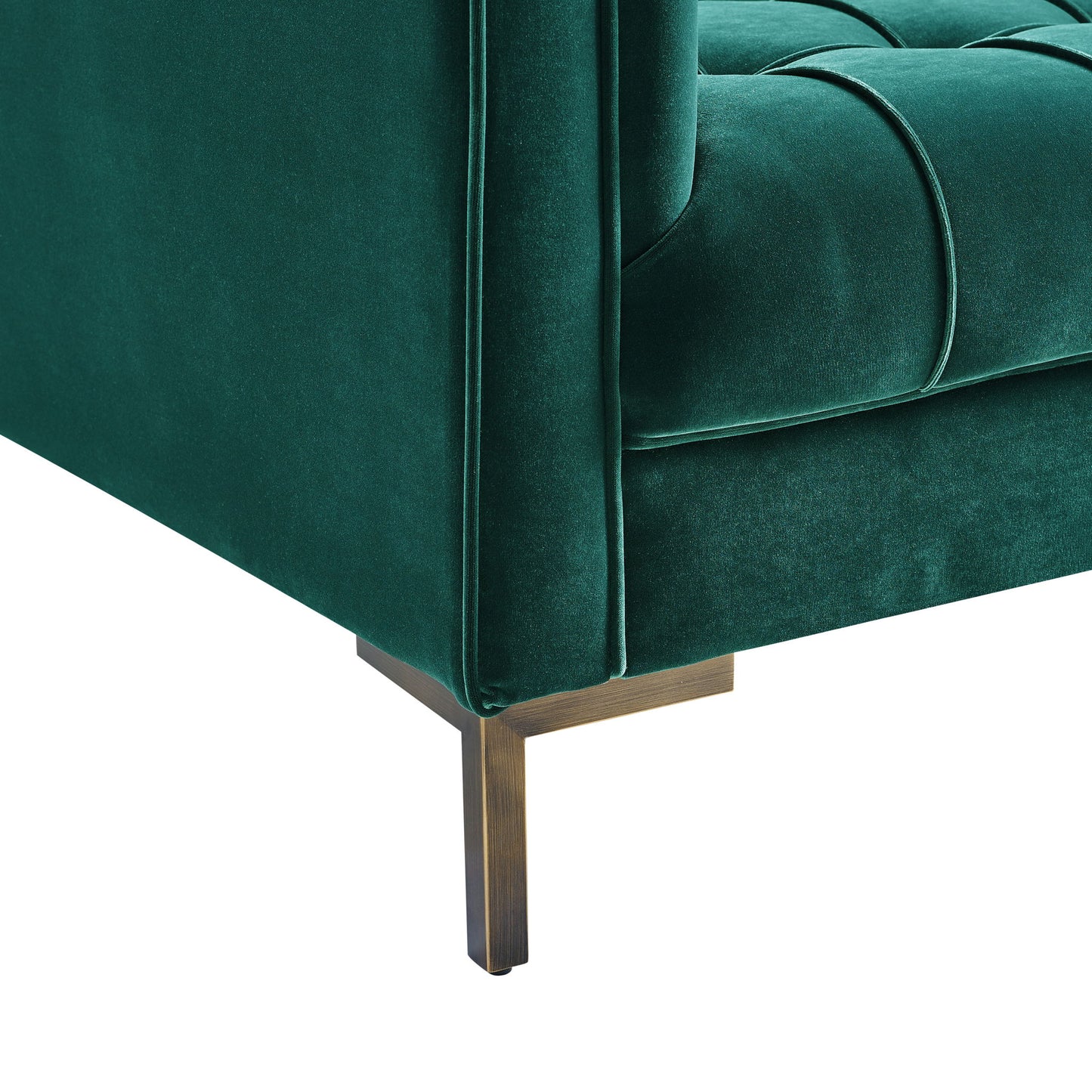 Isaac - Channel Stitch Velvet Sofa - Hornell Furniture Outlet