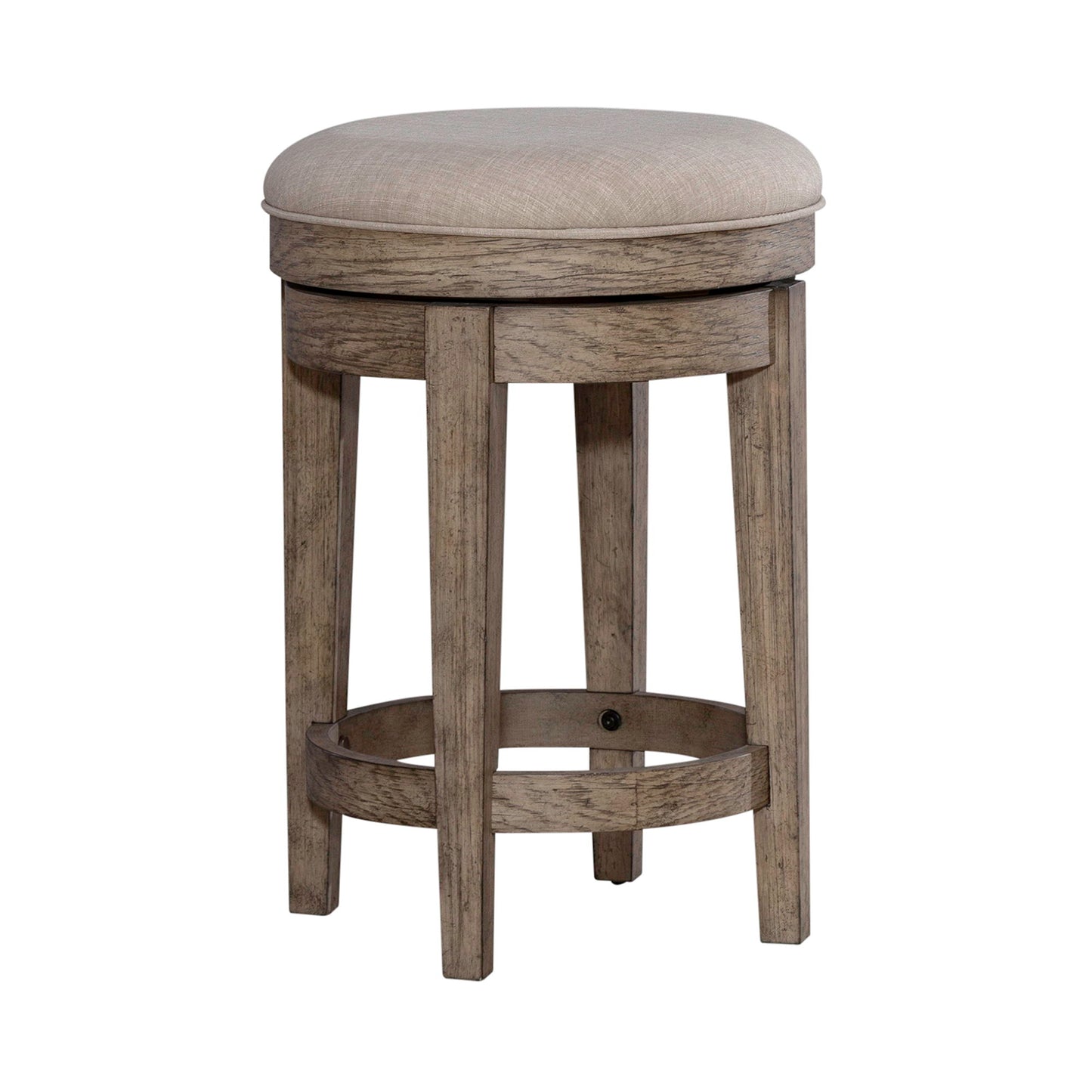 City Scape - Upholstered Swivel Console Stool - Burnished Beige - Hornell Furniture Outlet