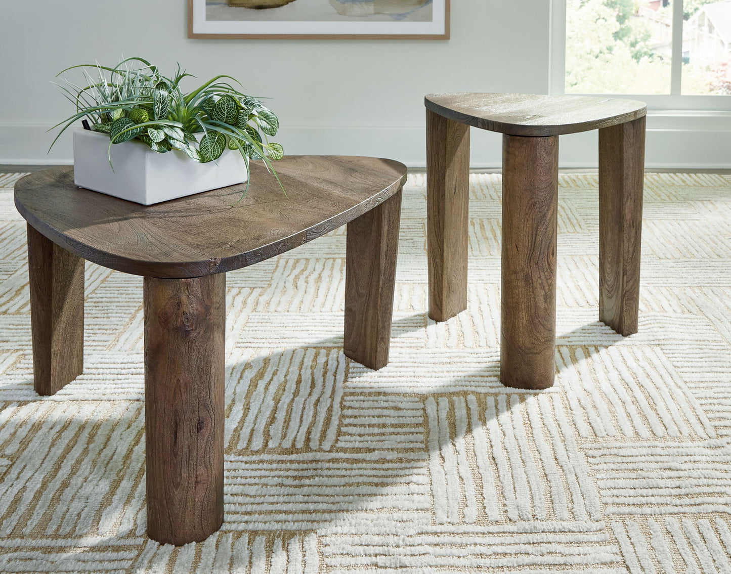 Reidport - Grayish Brown - Accent Cocktail Table Set (Set of 2) - Hornell Furniture Outlet