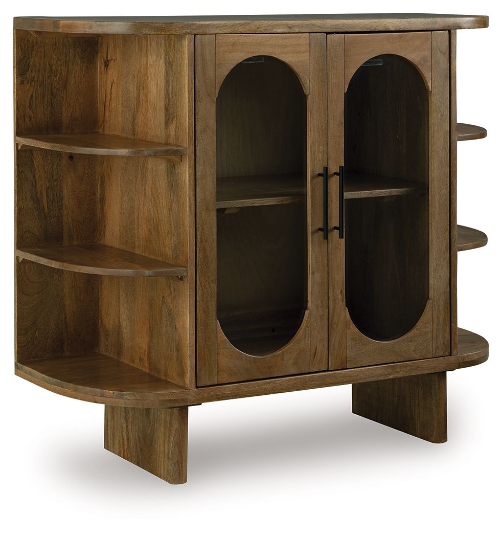 Niall - Light Brown - Accent Cabinet - Hornell Furniture Outlet