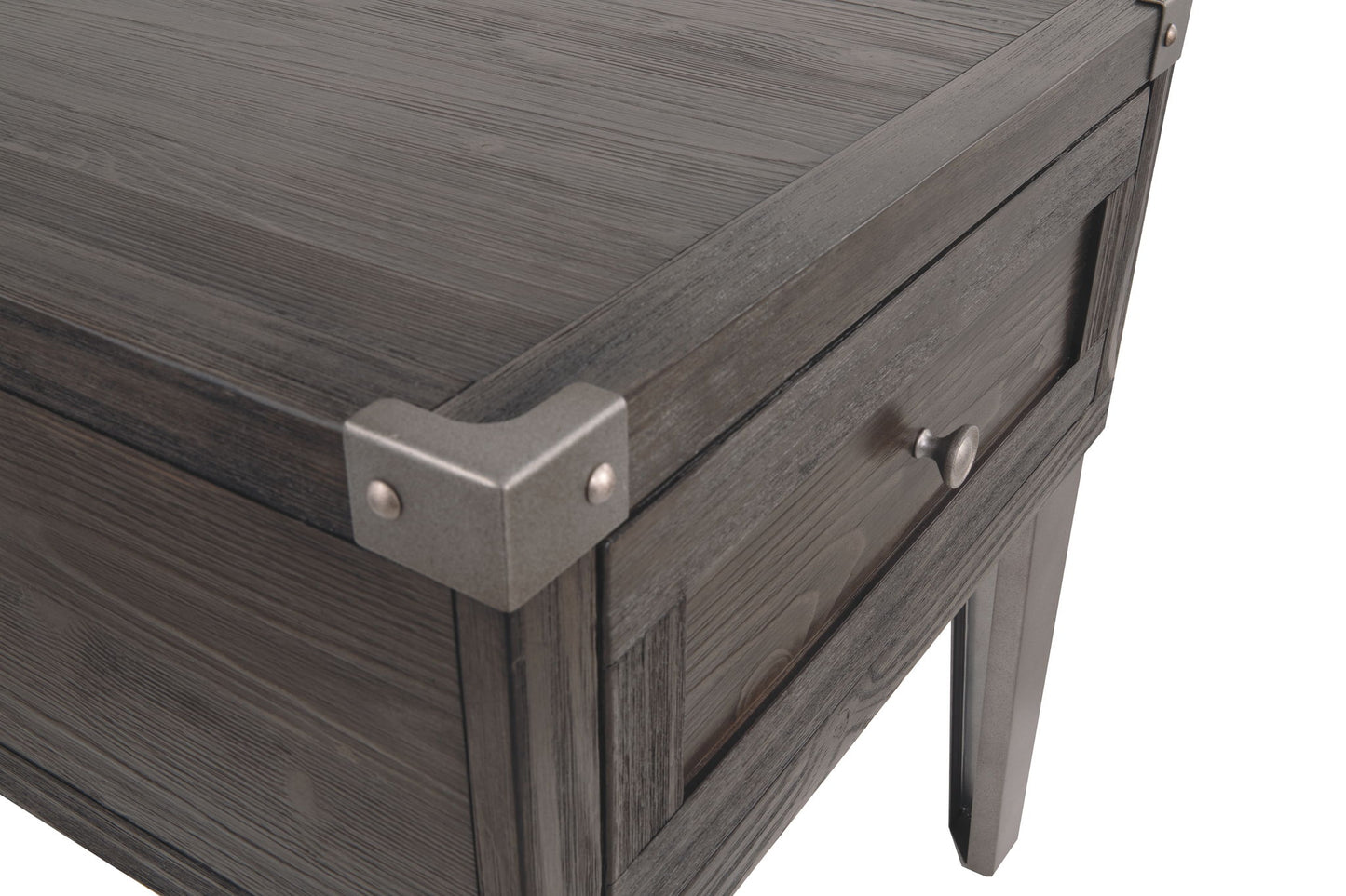 Todoe - Dark Gray - Rectangular End Table - Hornell Furniture Outlet