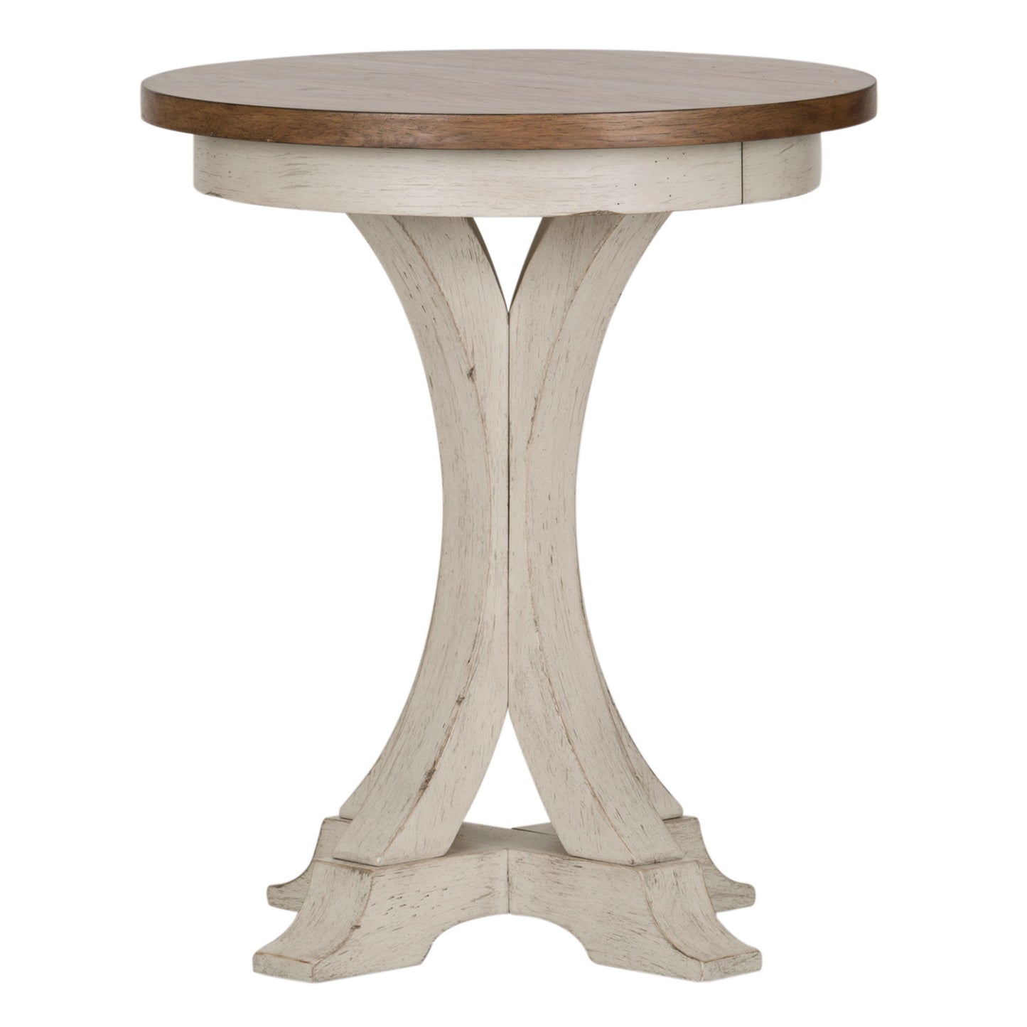 Farmhouse Reimagined - Round Chair Side Table - White - Hornell Furniture Outlet