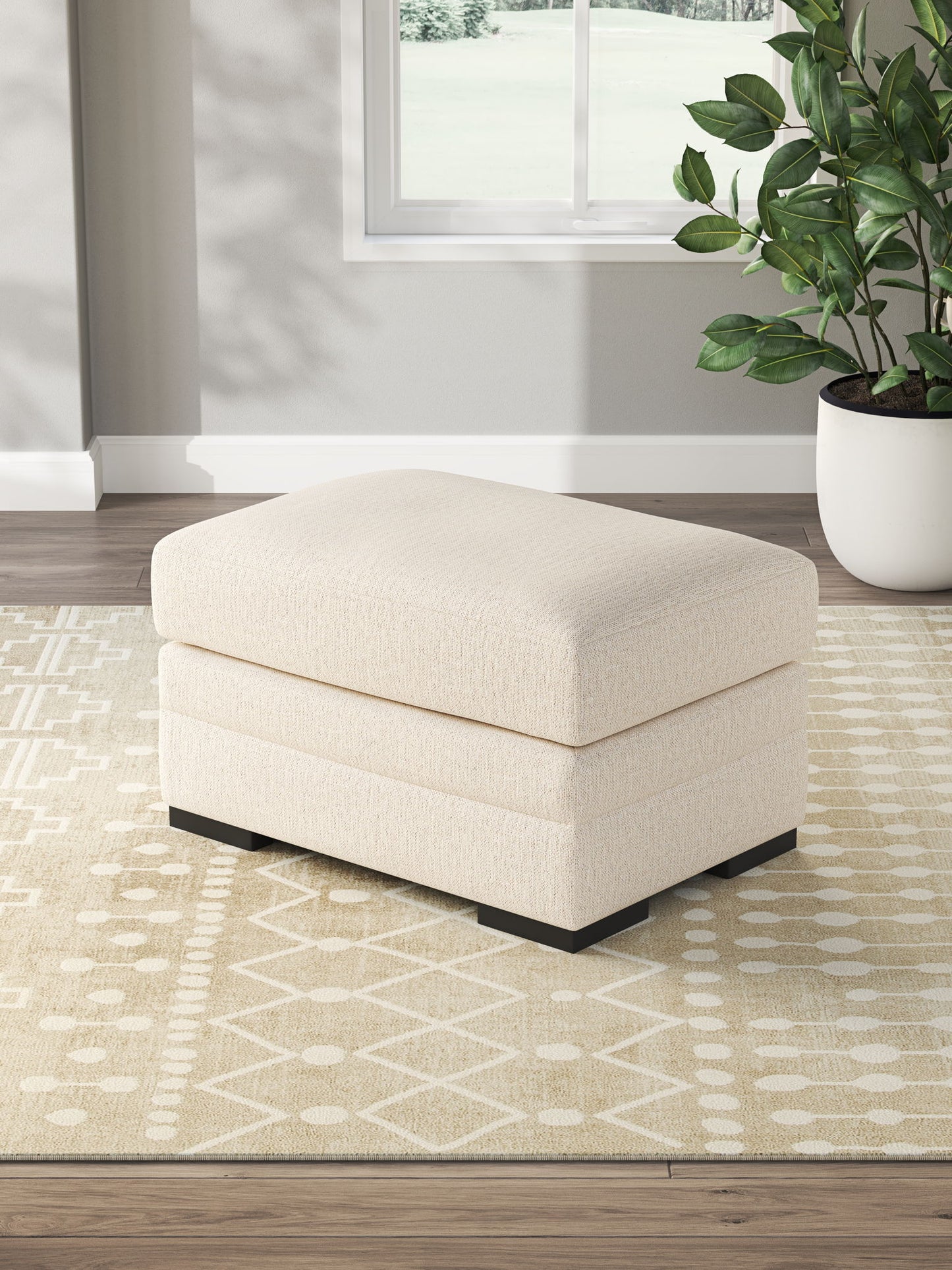 Lango - Jute - Ottoman - Hornell Furniture Outlet