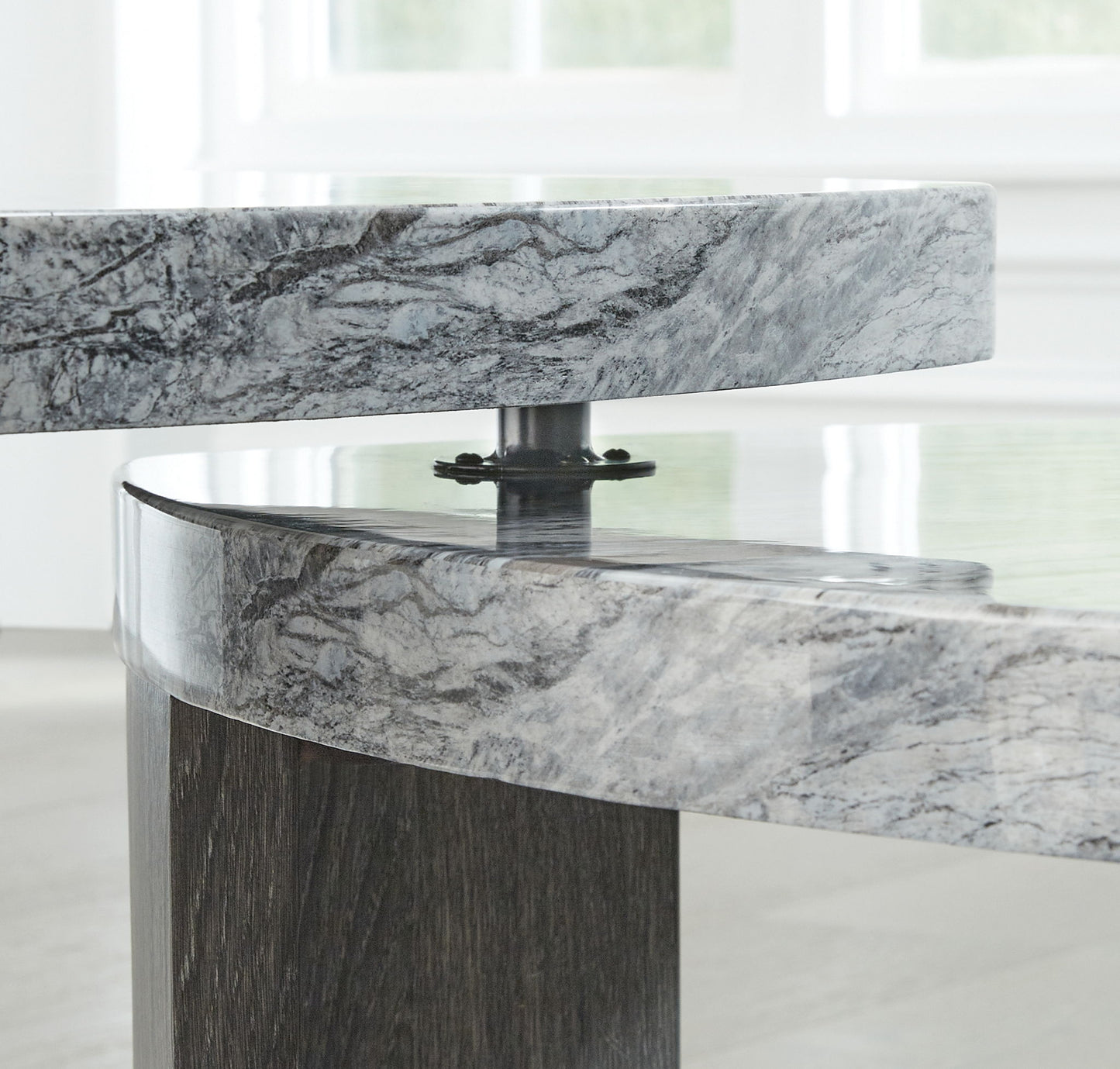 Surmour - Gray / Brown - Stacked Cocktail Table - Hornell Furniture Outlet