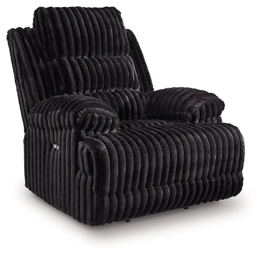 Rhine Falls - Onyx - Zero Wall Recliner - Hornell Furniture Outlet