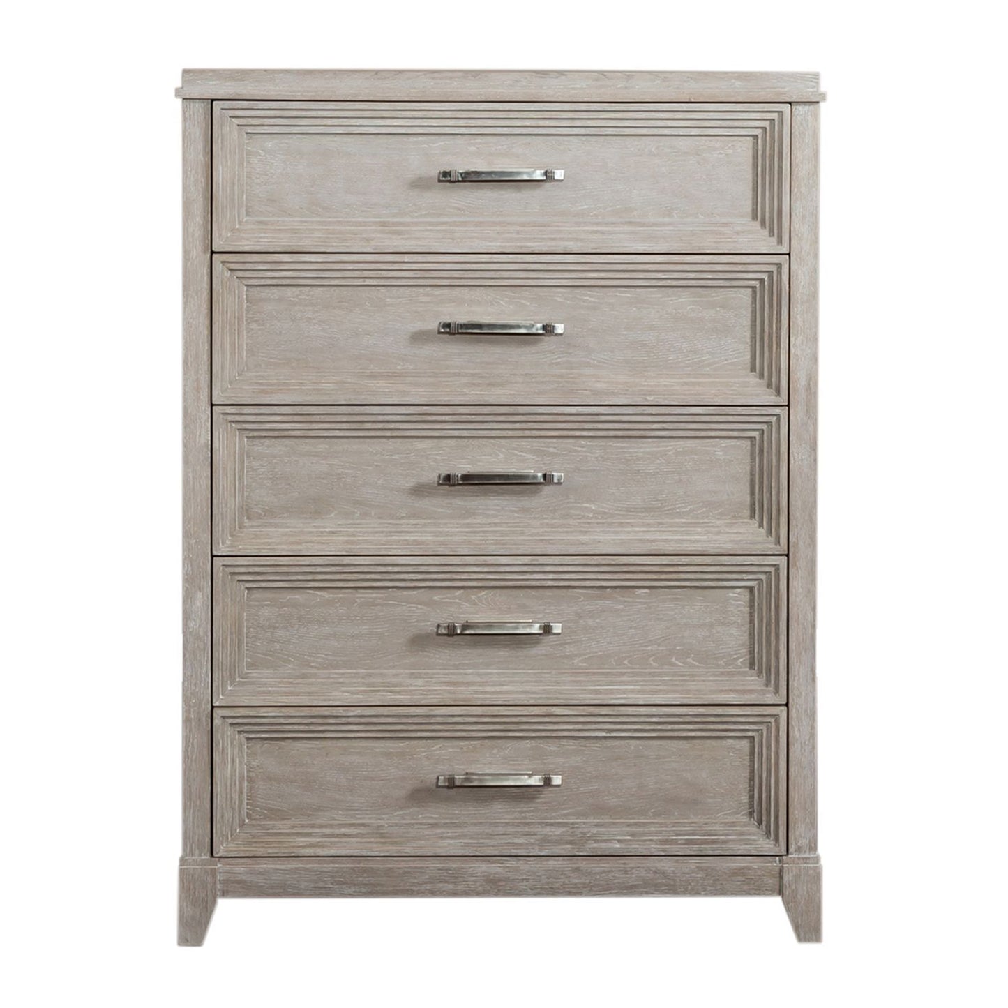 Belmar - 5 Drawer Chest - Washed Taupe - Hornell Furniture Outlet
