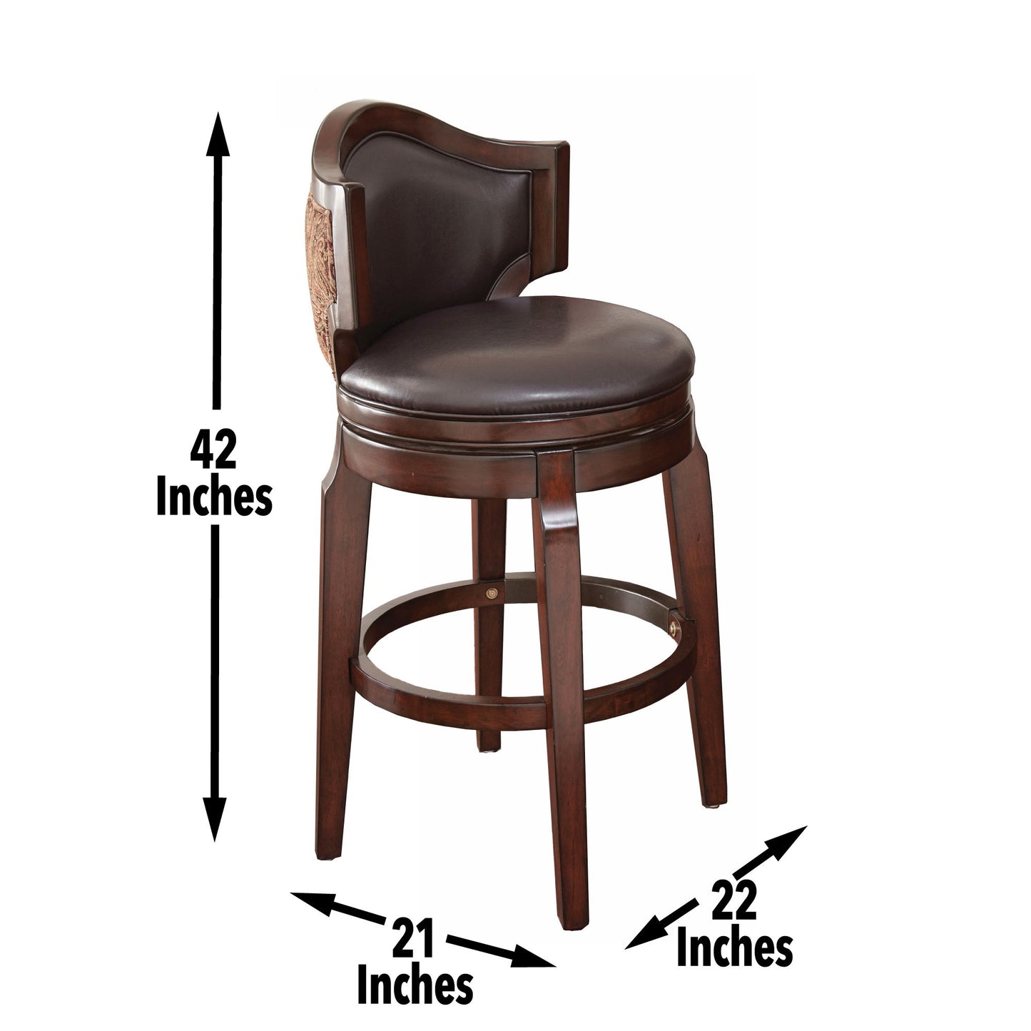 Jasper - Bar Chair (Set of 2) - Dark Brown - Hornell Furniture Outlet