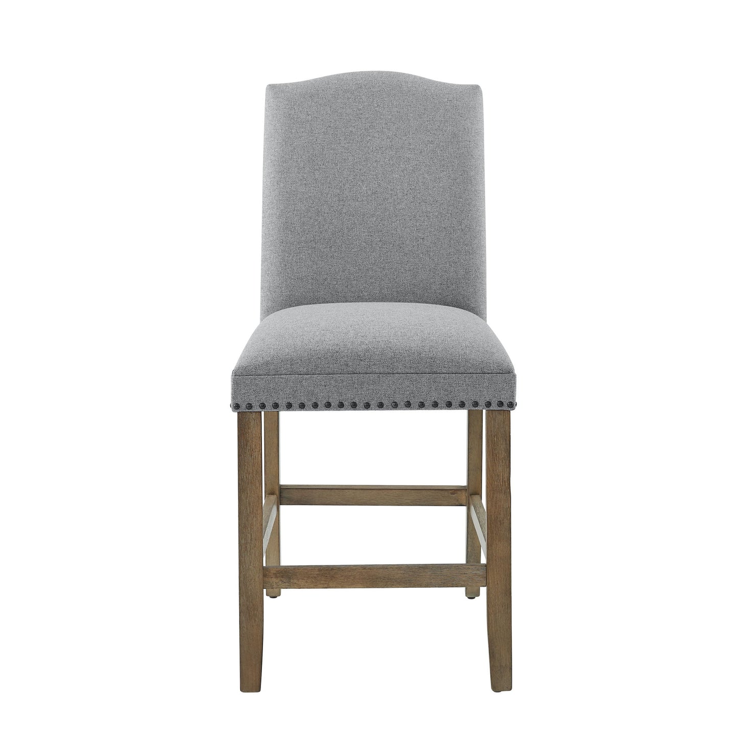 Grayson - Counter Chair With Nailhead (Set of 2) - Dark Gray - Hornell Furniture Outlet