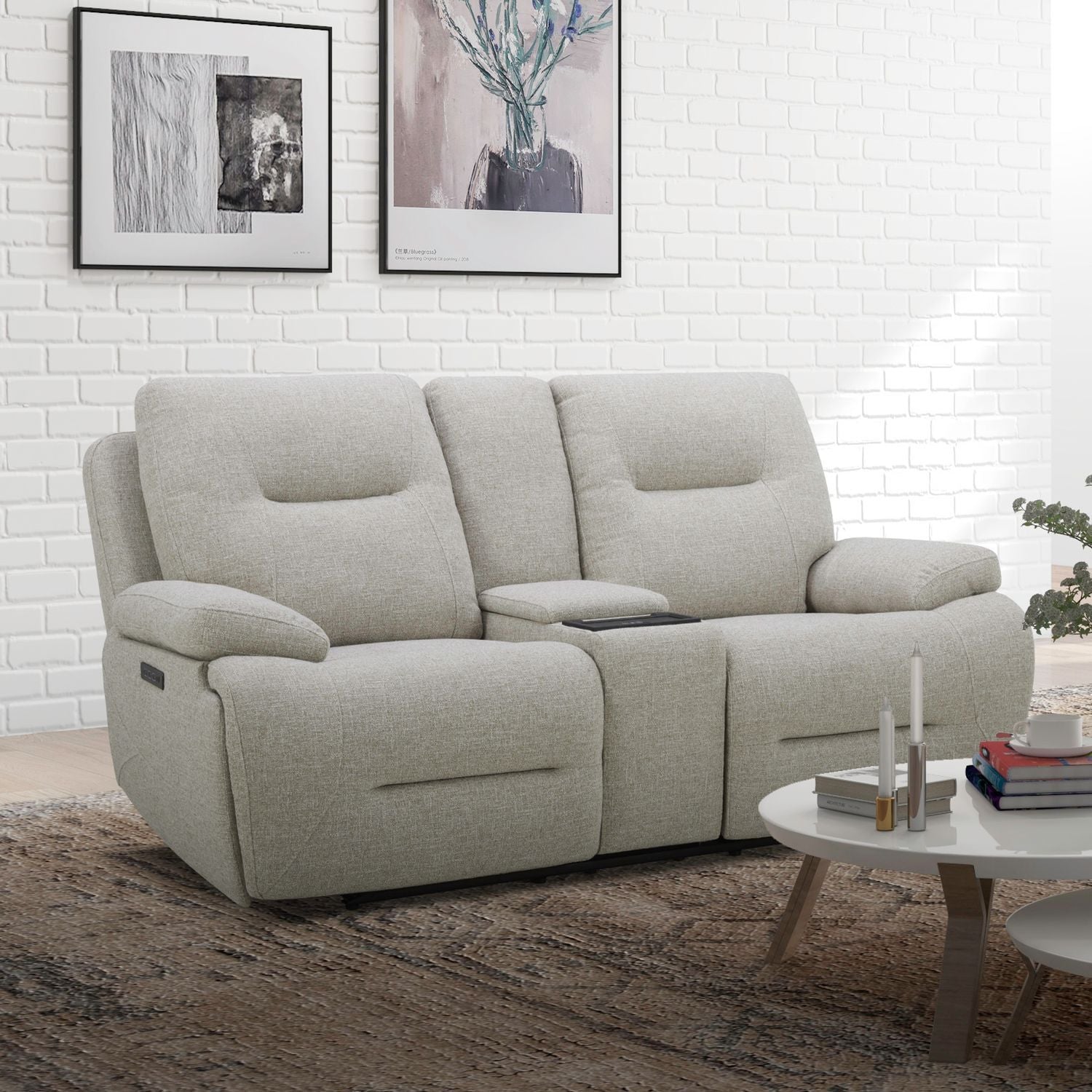 Cameron - Loveseat With Console P3 & ZG - Hornell Furniture Outlet