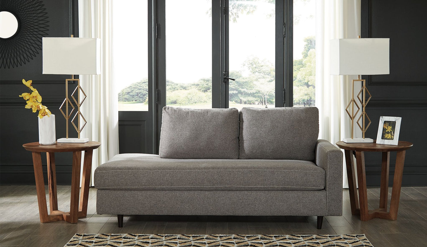 Lyman - Graphite - RAF Corner Chaise - Hornell Furniture Outlet
